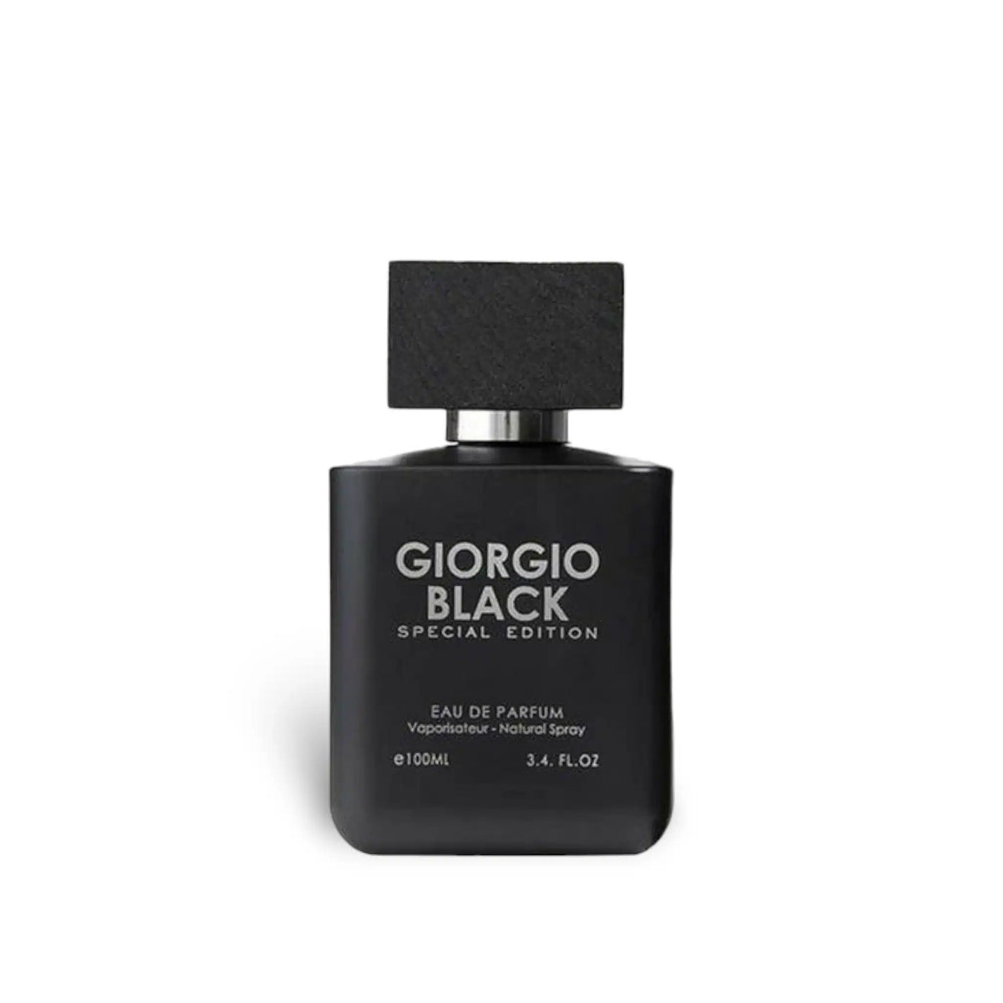 Giorgio Black Special Edition 100ml Eau de Parfum by Fragrance World fragrance packaging front view