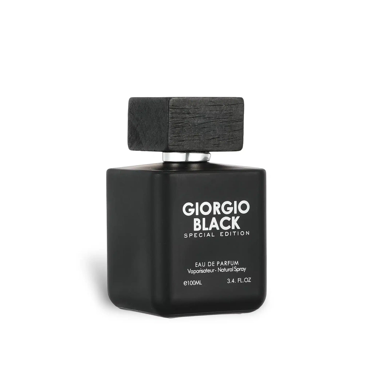 Giorgio Black Special Edition 100ml Eau de Parfum by Fragrance World perfume bottle close up