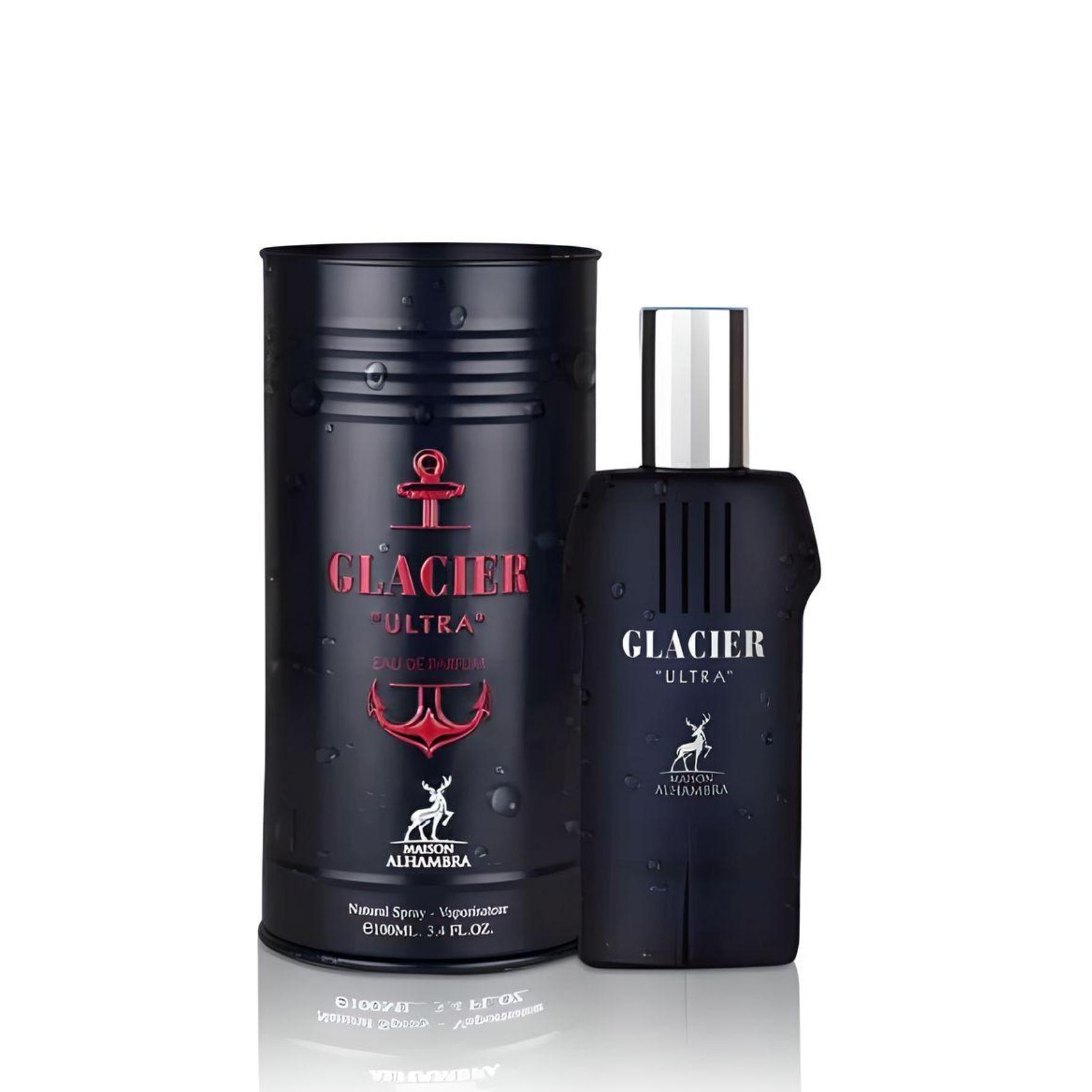 Glacier Ultra 100ml Eau de Parfum by Maison Alhambra bottle and box