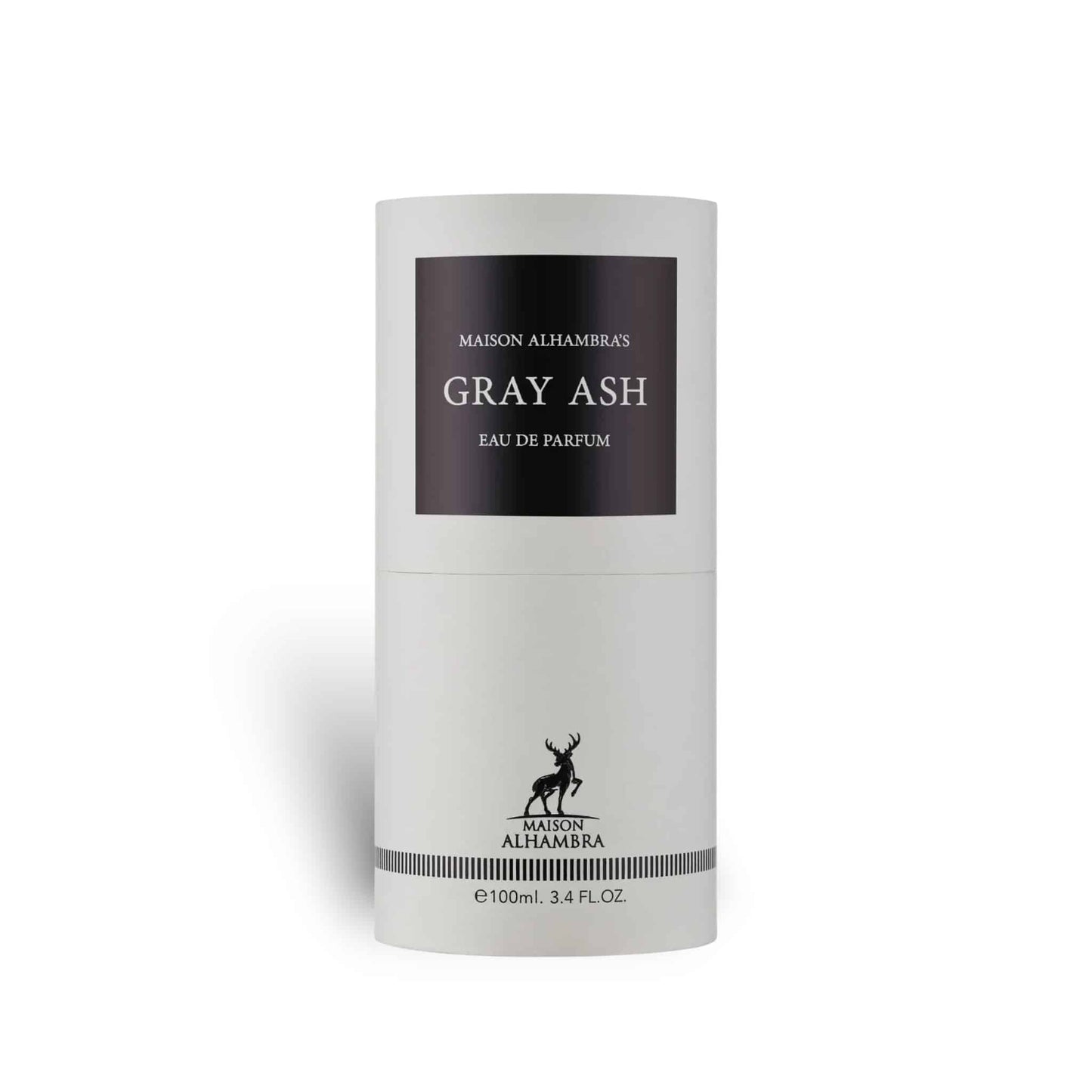 Gray Ash 100ml Eau de Parfum by Maison Alhambra fragrance packaging front view