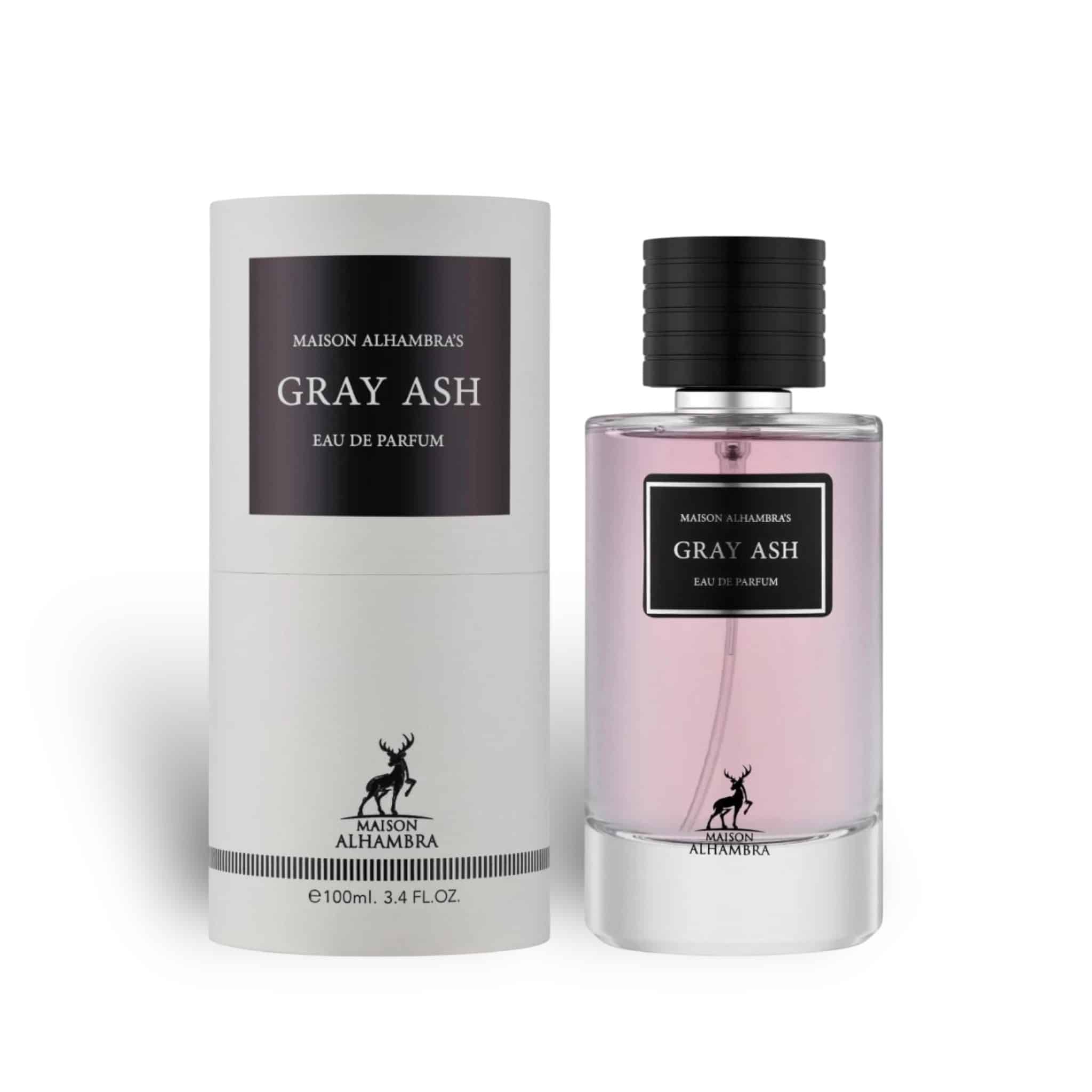 Gray Ash 100ml Eau de Parfum by Maison Alhambra bottle and box