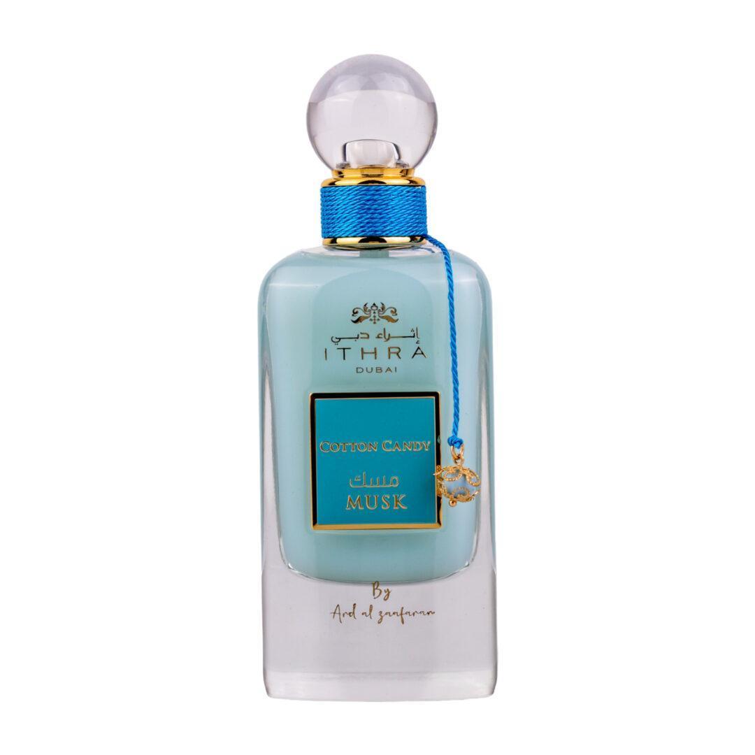Cotton Candy (Ithra Dubai Musk) 100ml Eau de Parfum by Ard Al Zaafaran perfume bottle close up