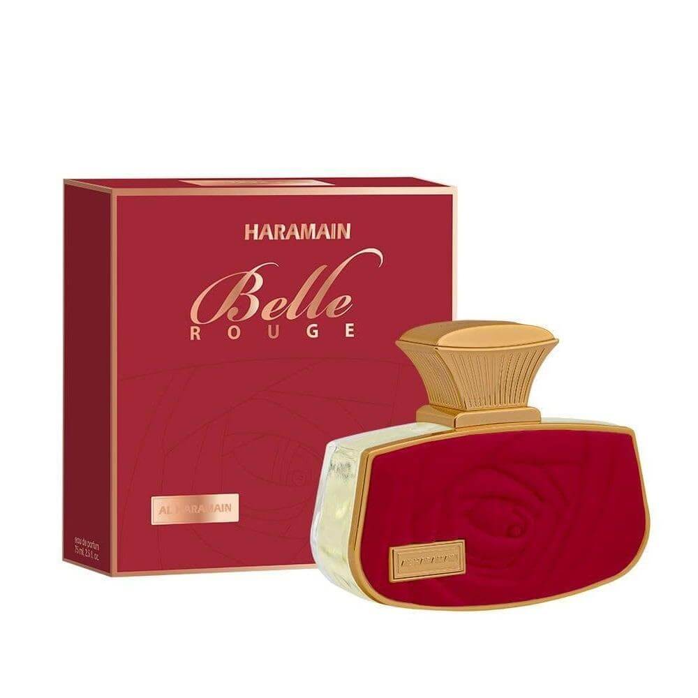 Haramain Belle Rouge 75ml Eau de Parfum by Al Haramain bottle and box