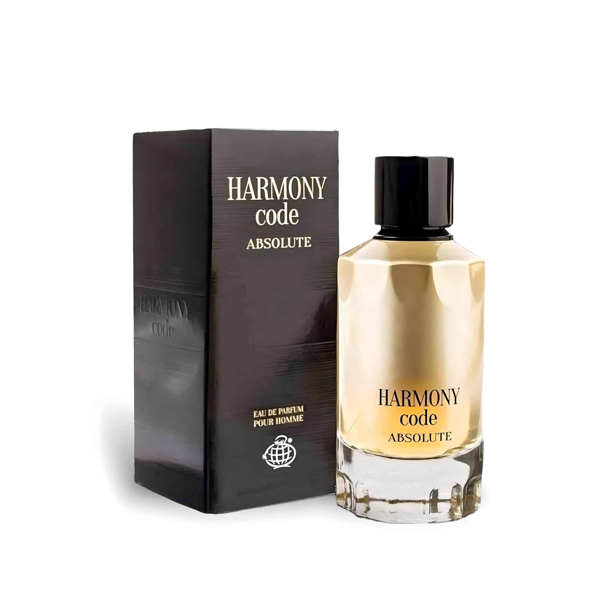 Harmony Code Absolute 100ml Eau de Parfum by Fragrance World bottle and box
