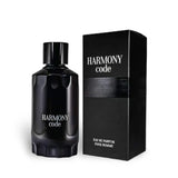 Harmony Code 100ml Eau de Parfum by Fragrance World perfume bottle close up
