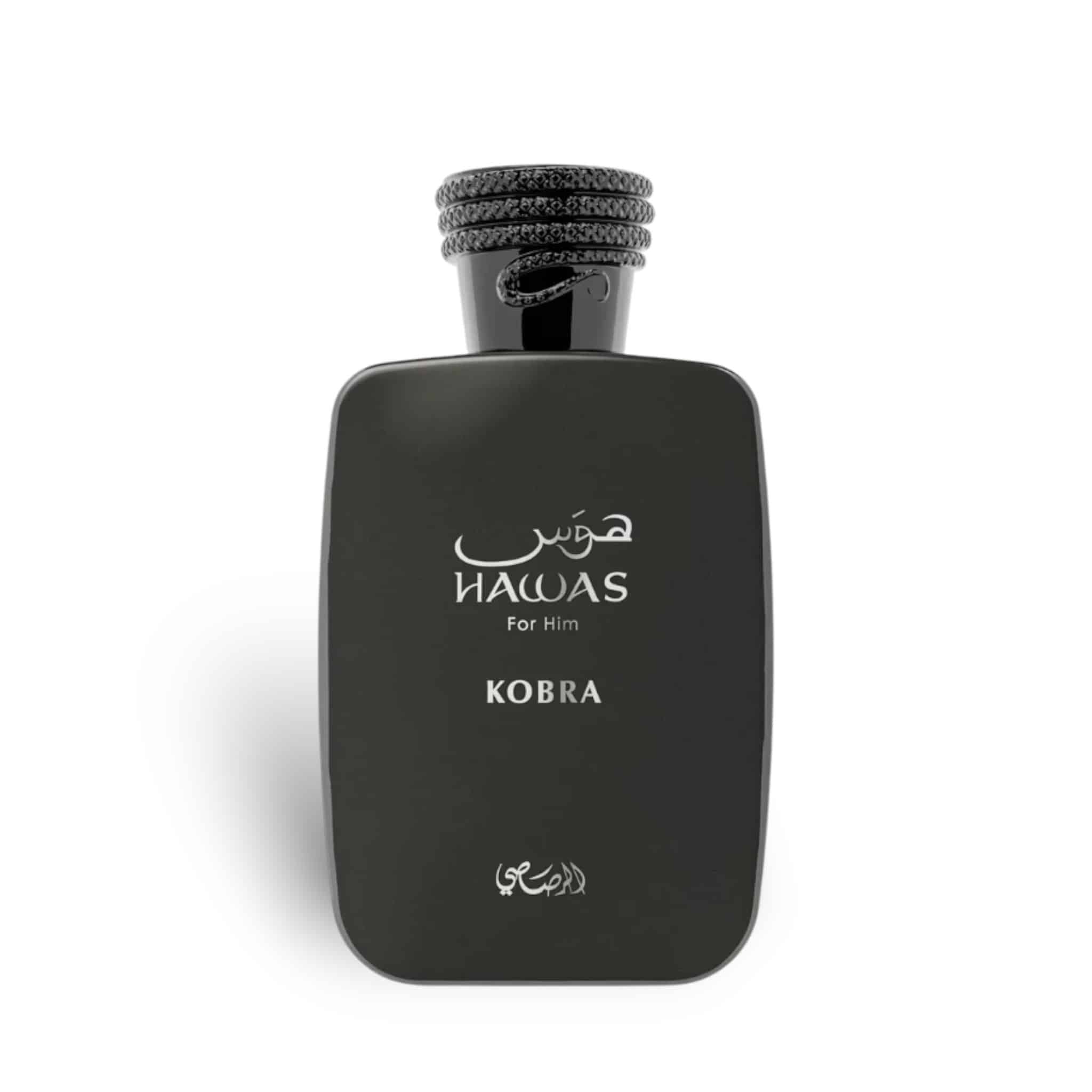Hawas Kobra For Him 100ml Eau de Parfum by Rasasi fragrance packaging front view