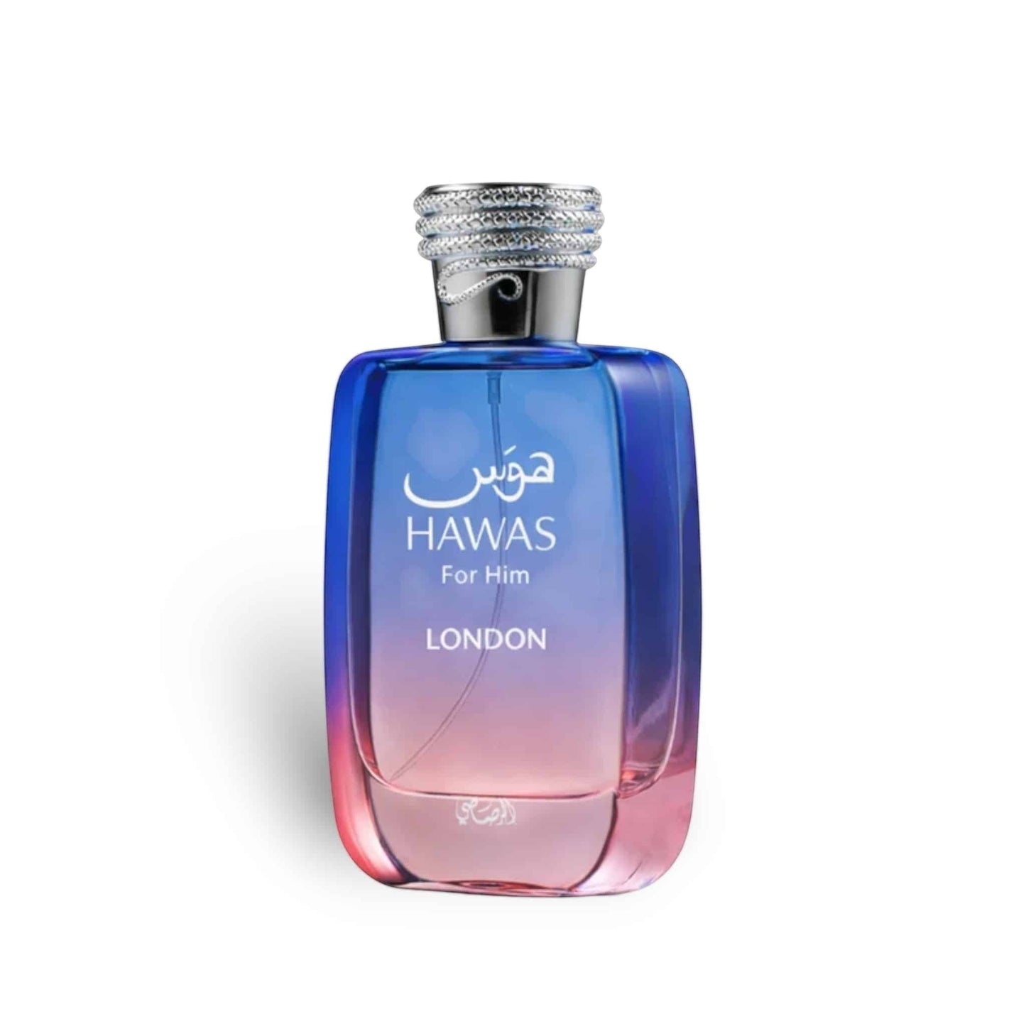 Hawas London 100ml Eau de Parfum by Rasasi perfume bottle close up