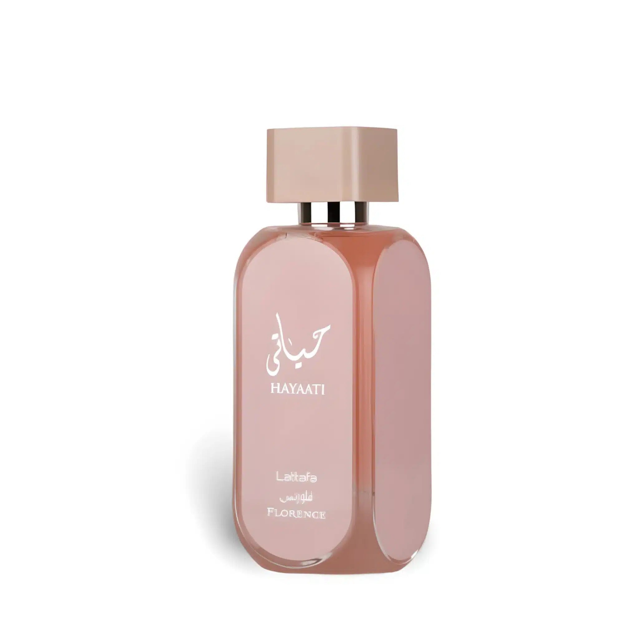 Hayaati Florence 100ml Eau de Parfum by Lattafa fragrance packaging front view