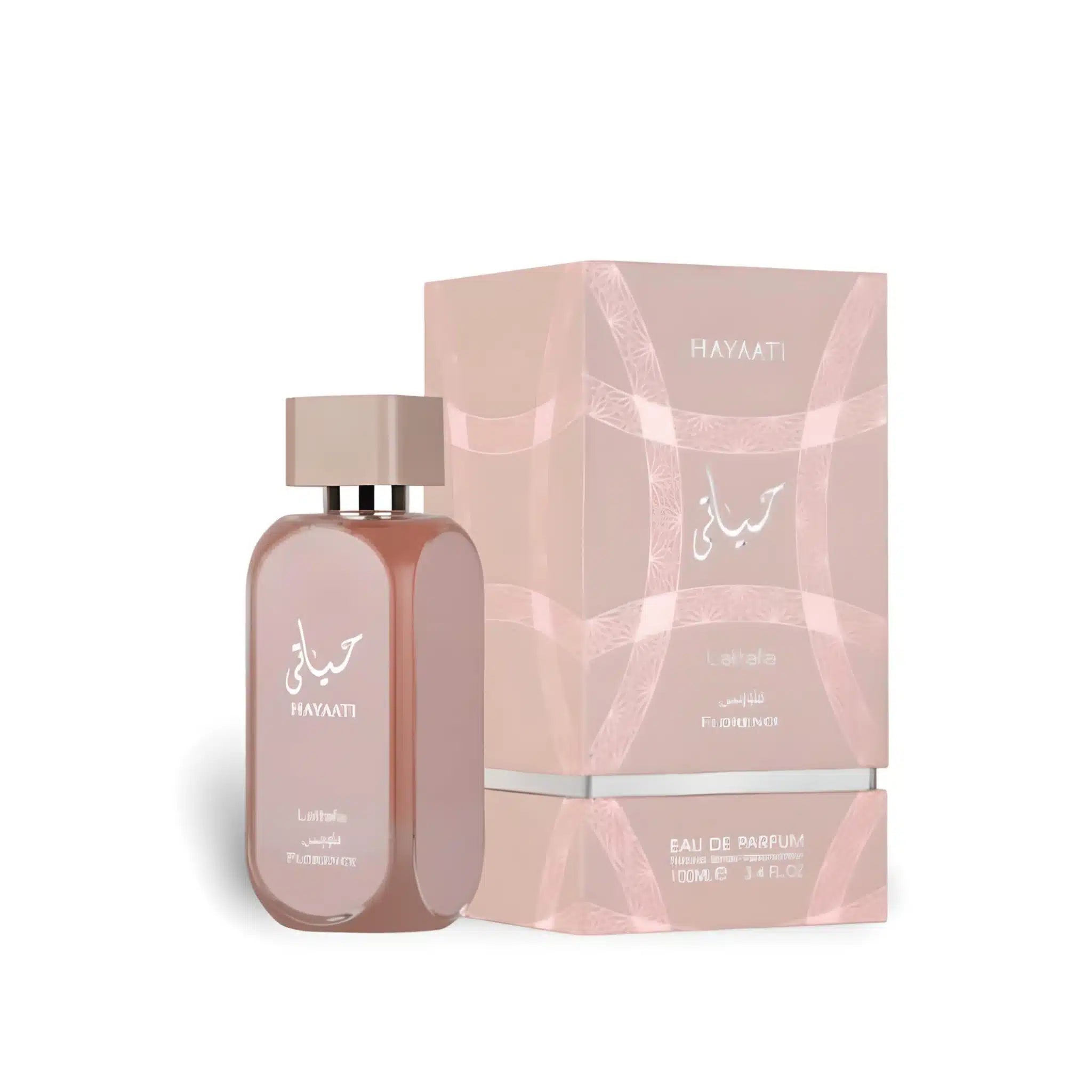 Hayaati Florence 100ml Eau de Parfum by Lattafa bottle and box