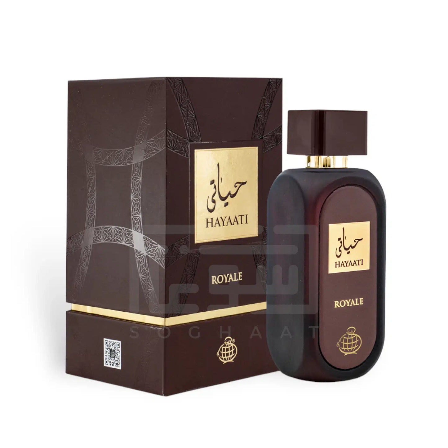 Hayaati Royale 100ml Eau de Parfum by Fragrance World bottle and box