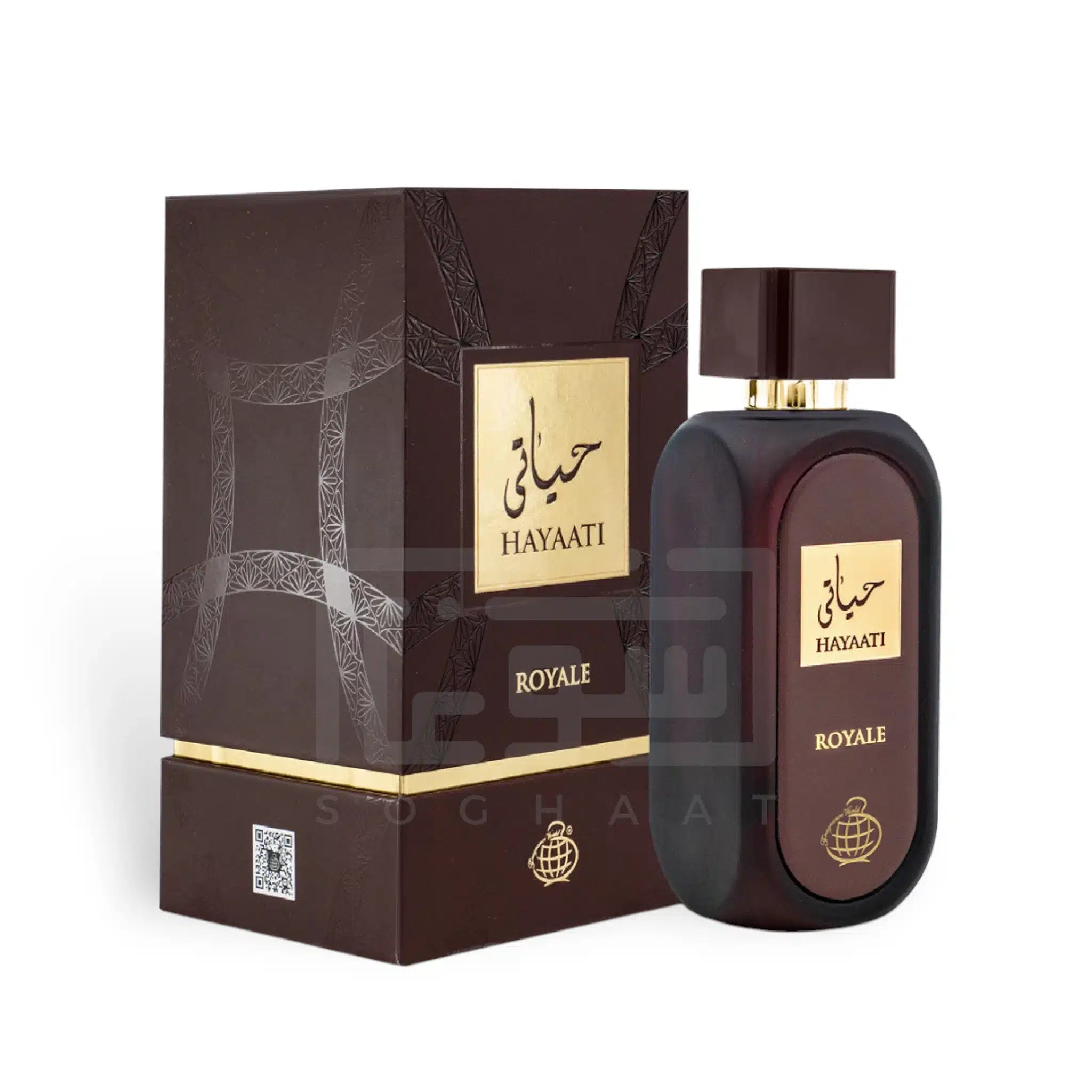Hayaati Royale 100ml Eau de Parfum by Fragrance World bottle and box
