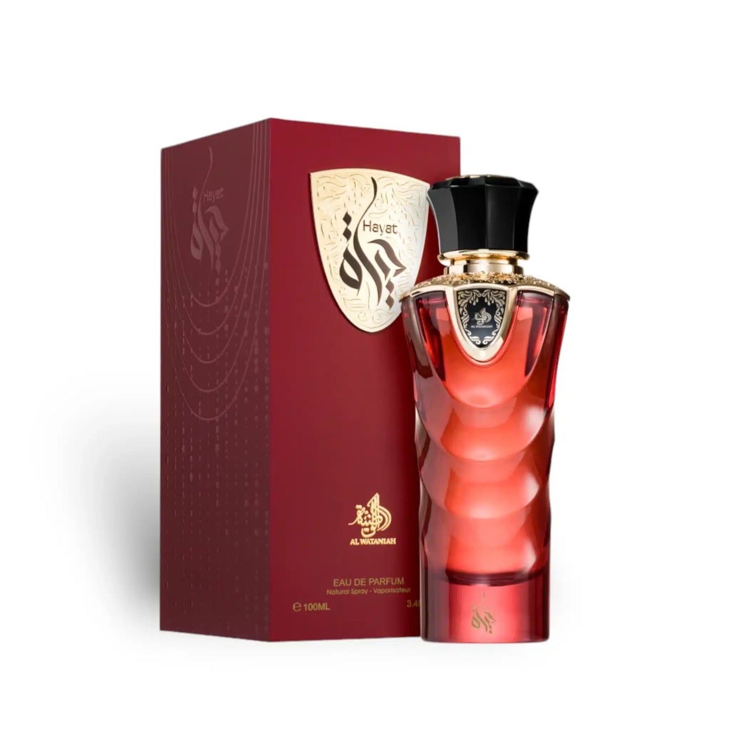 Hayat 100ml Eau de Parfum by Al Wataniah bottle and box