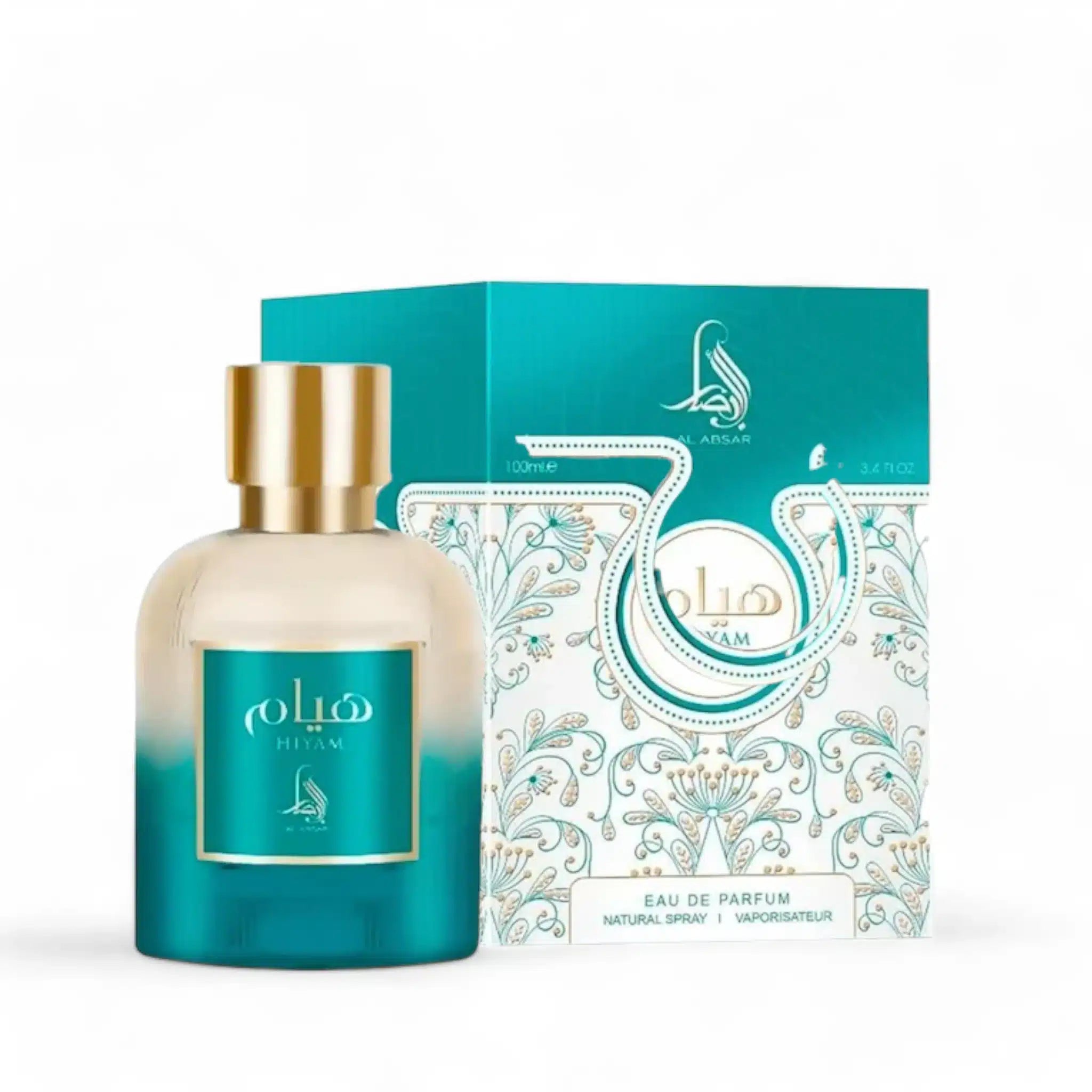 Hiyam 100ml Eau de Parfum by Al Absar bottle and box