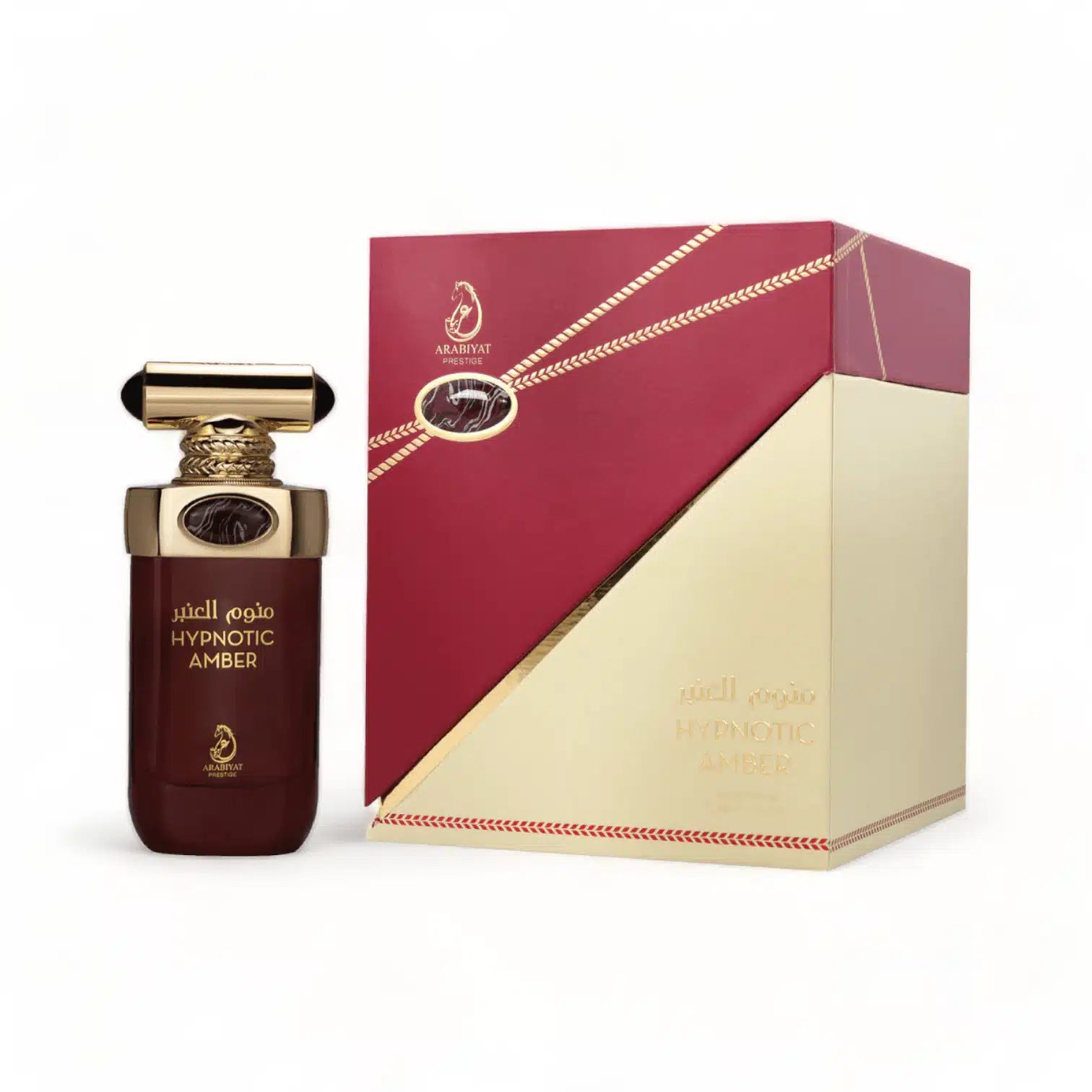 Hypnotic Amber 100ml Eau de Parfum by Arabiyat Prestige bottle and box