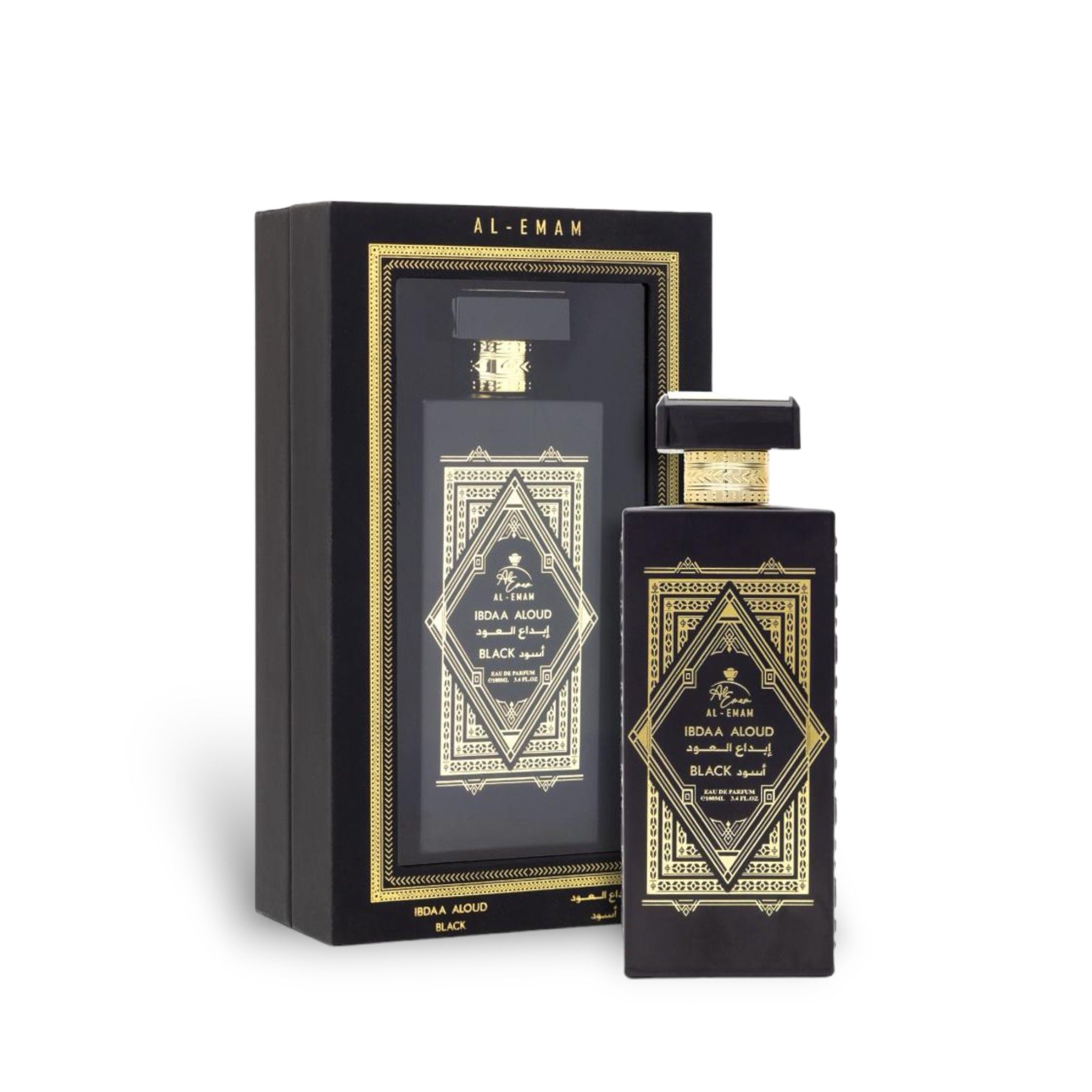 Ibdaa Aloud Black 100ml Eau de Parfum by Al-Emam bottle and box