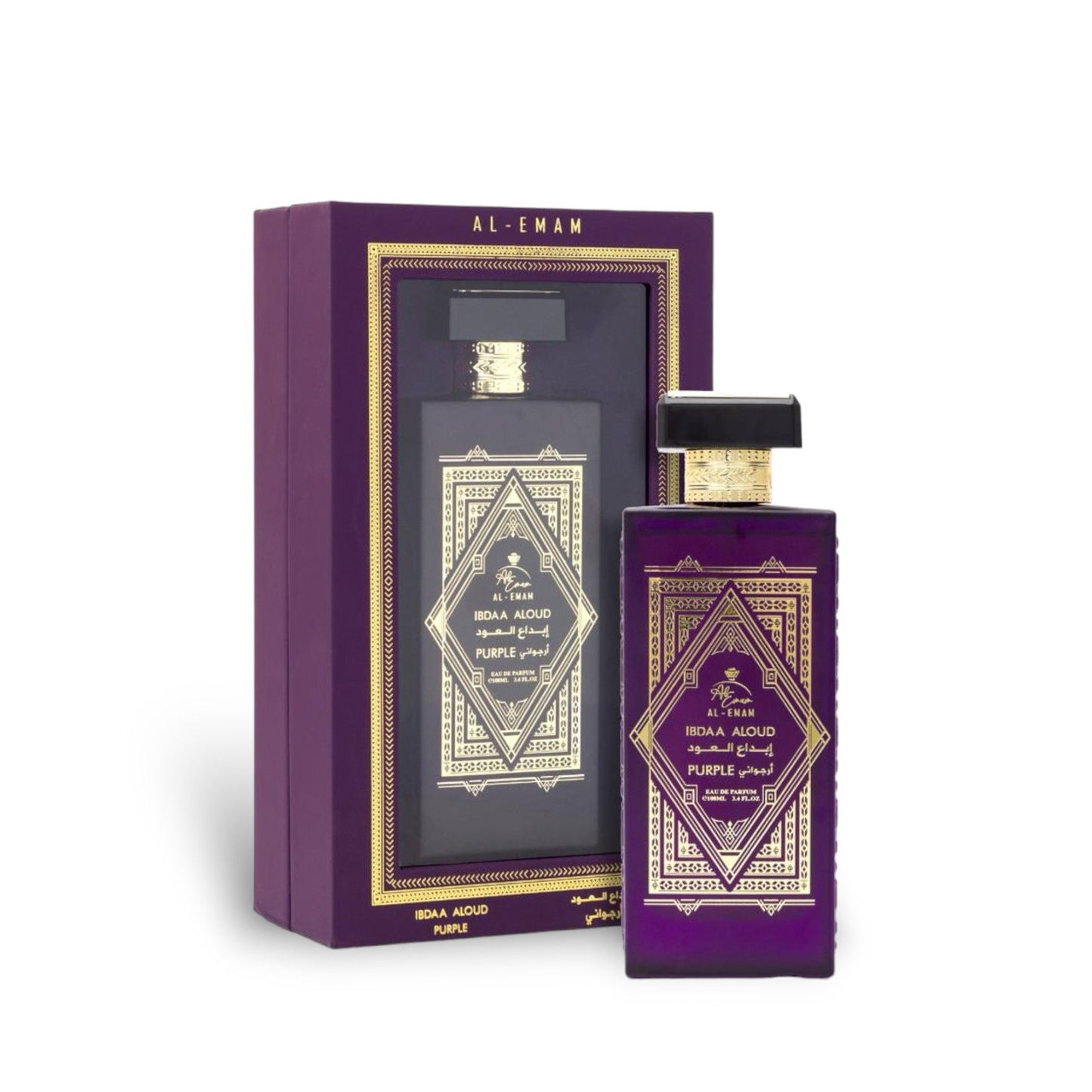 Ibdaa Aloud Purple 100ml Eau de Parfum by Al-Emam bottle and box
