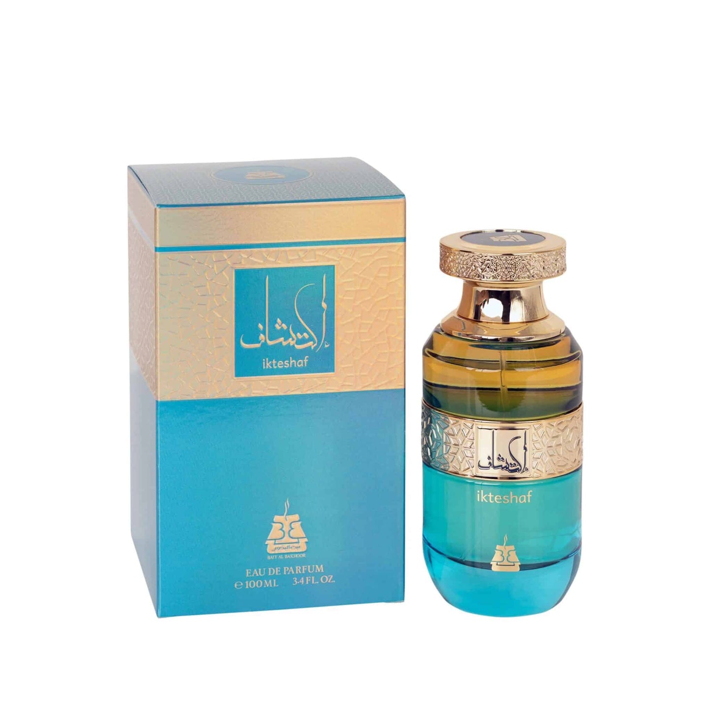 Ikteshaf 100ml Eau de Parfum by Bait Al Bakhoor bottle and box