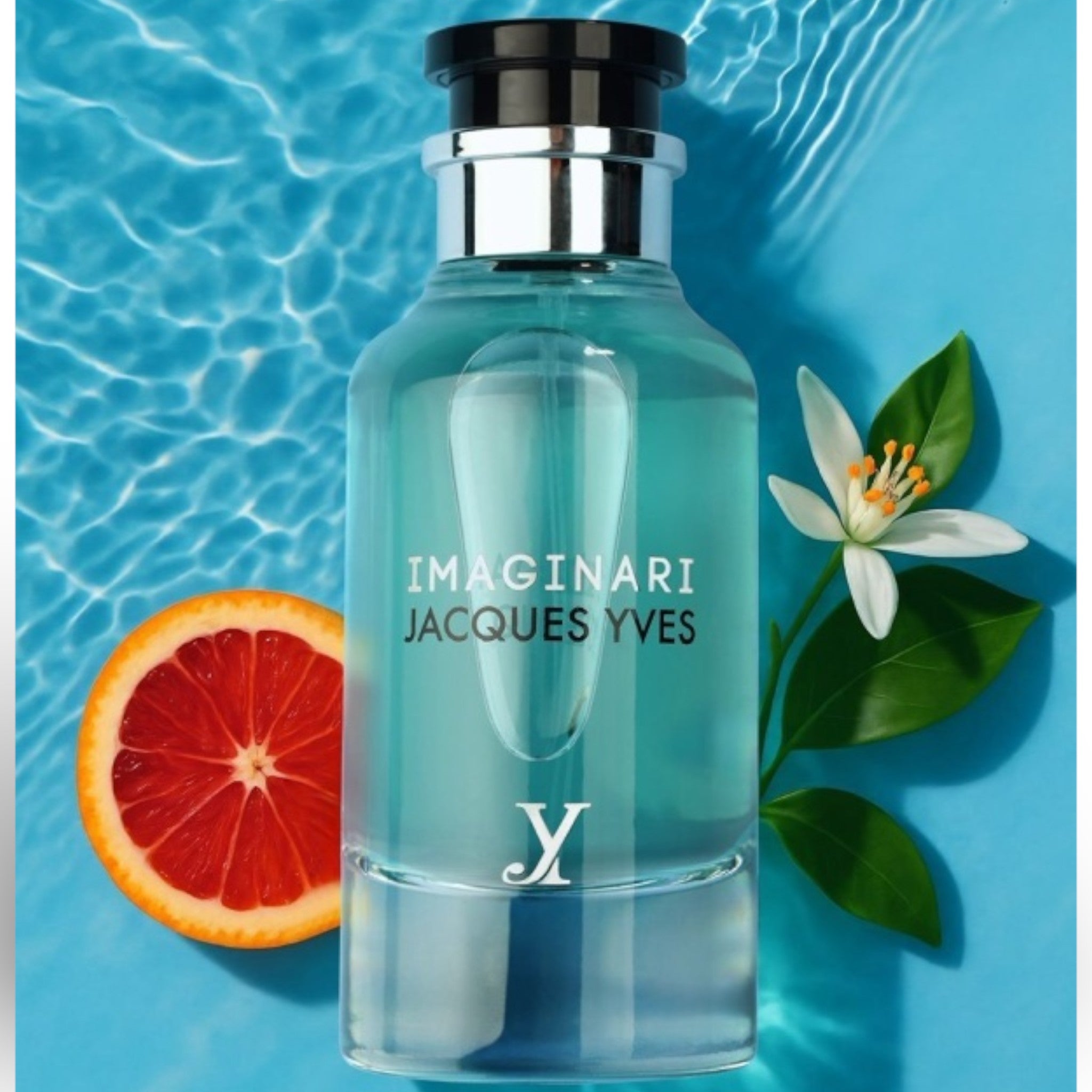 Imaginari Jacques Yves 100ml Eau de Parfum by Fragrance World perfume bottle close up