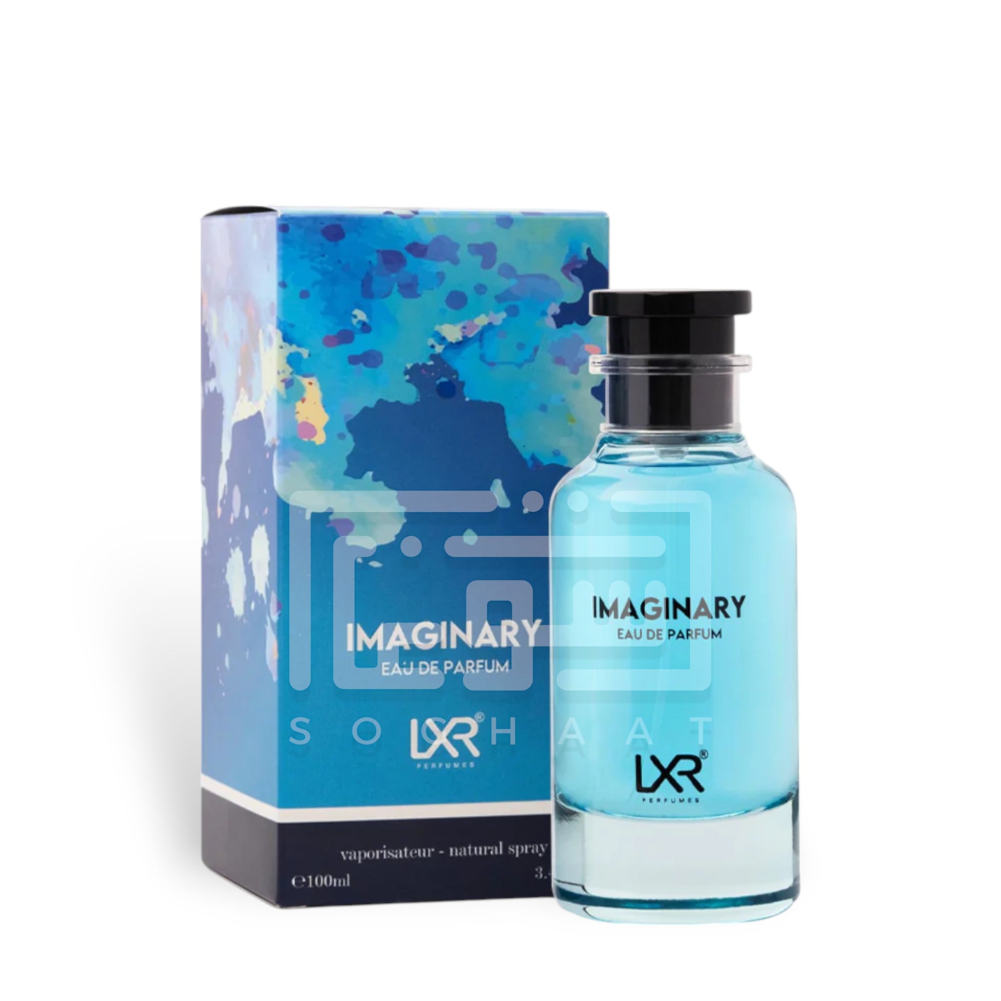 Imaginary 100ml Eau de Parfum by LXR bottle and box