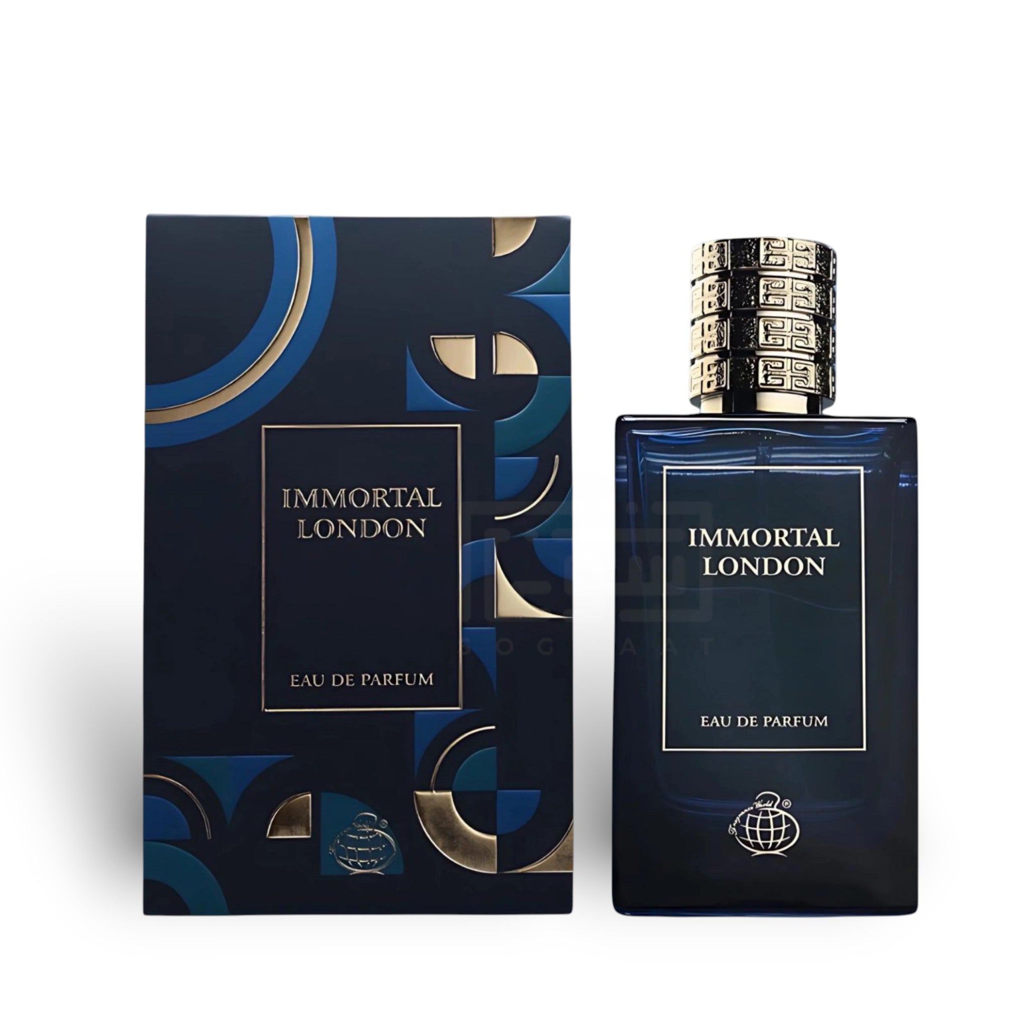 Immortal London 100ml Eau de Parfum by Fragrance World bottle and box