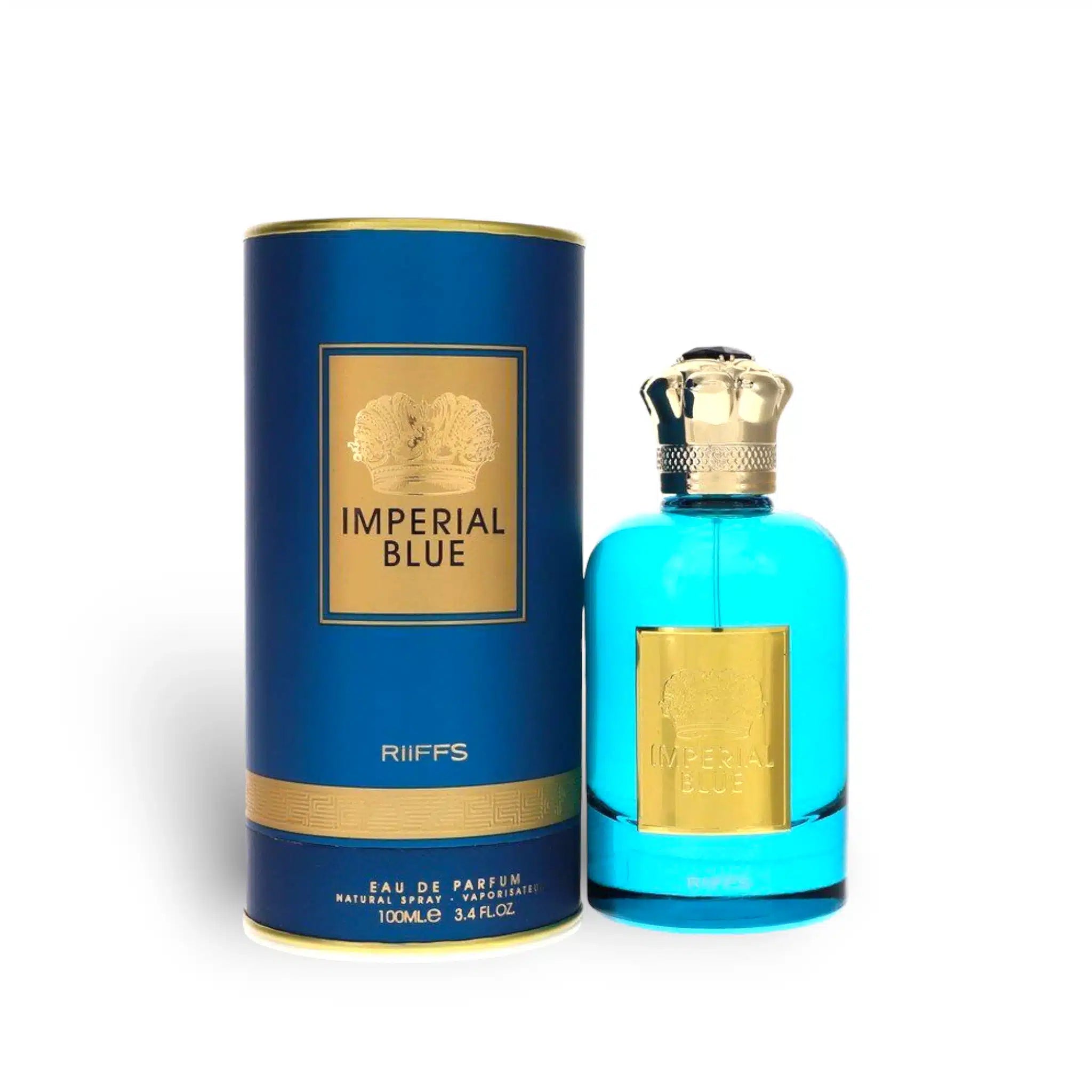 Imperial Blue 100ml Eau de Parfum by RiiFFS bottle and box