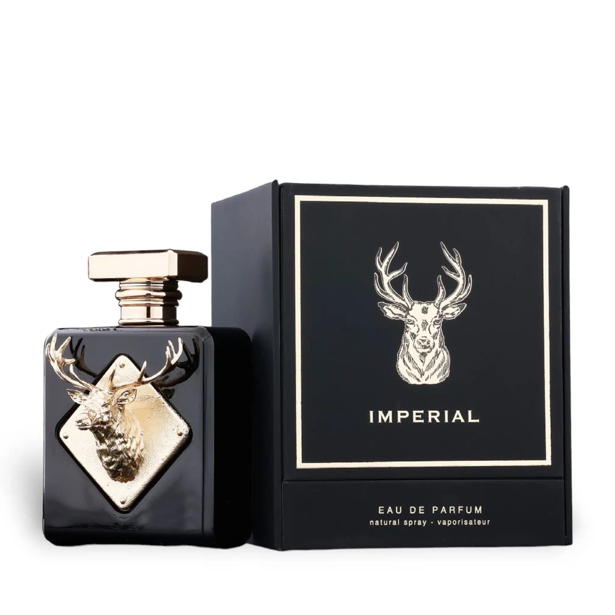 Imperial 100ml Eau de Parfum by Fragrance World bottle and box
