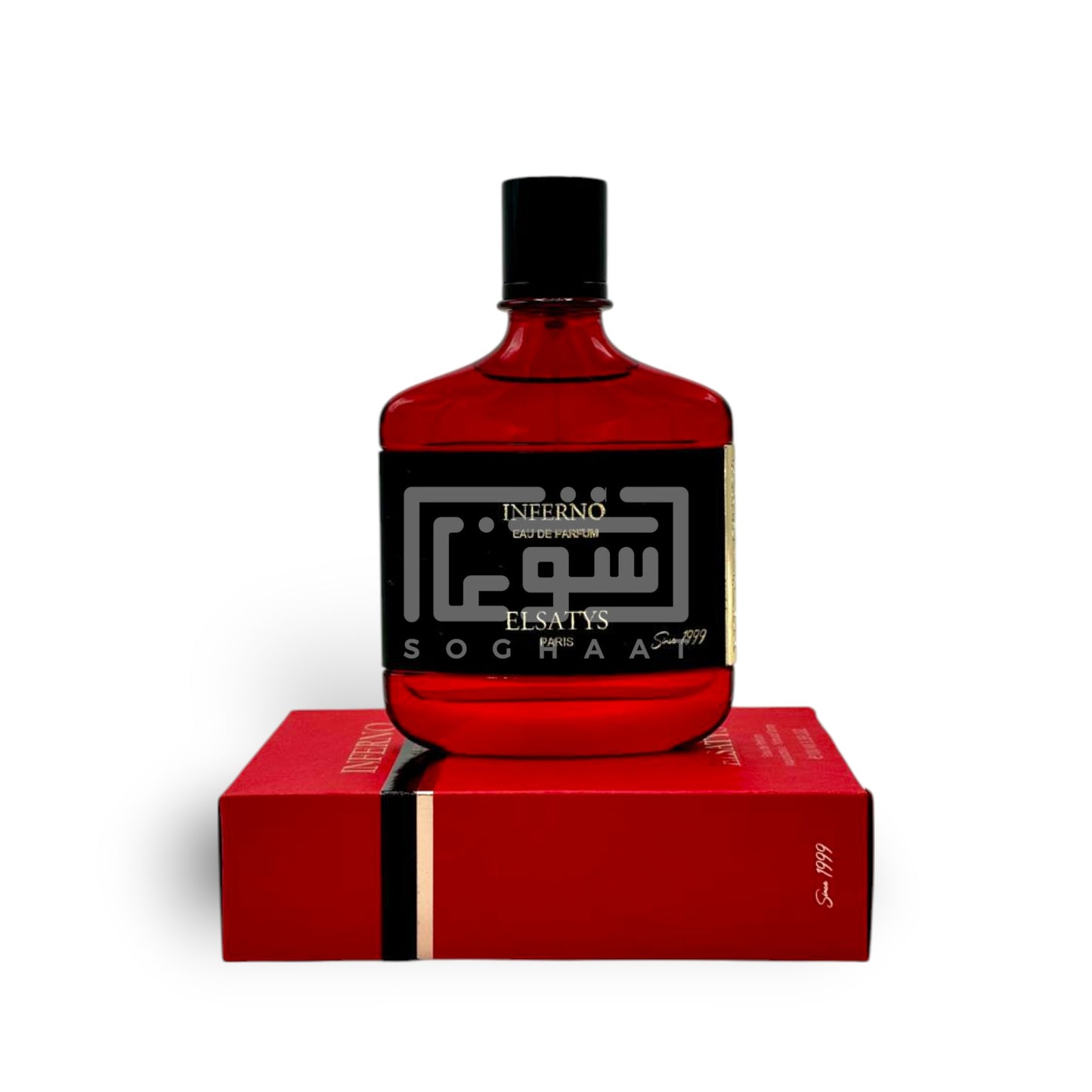 Inferno (Elsatys Leather Collection) 100ml Eau de Parfum by Parisis Parfums bottle and box