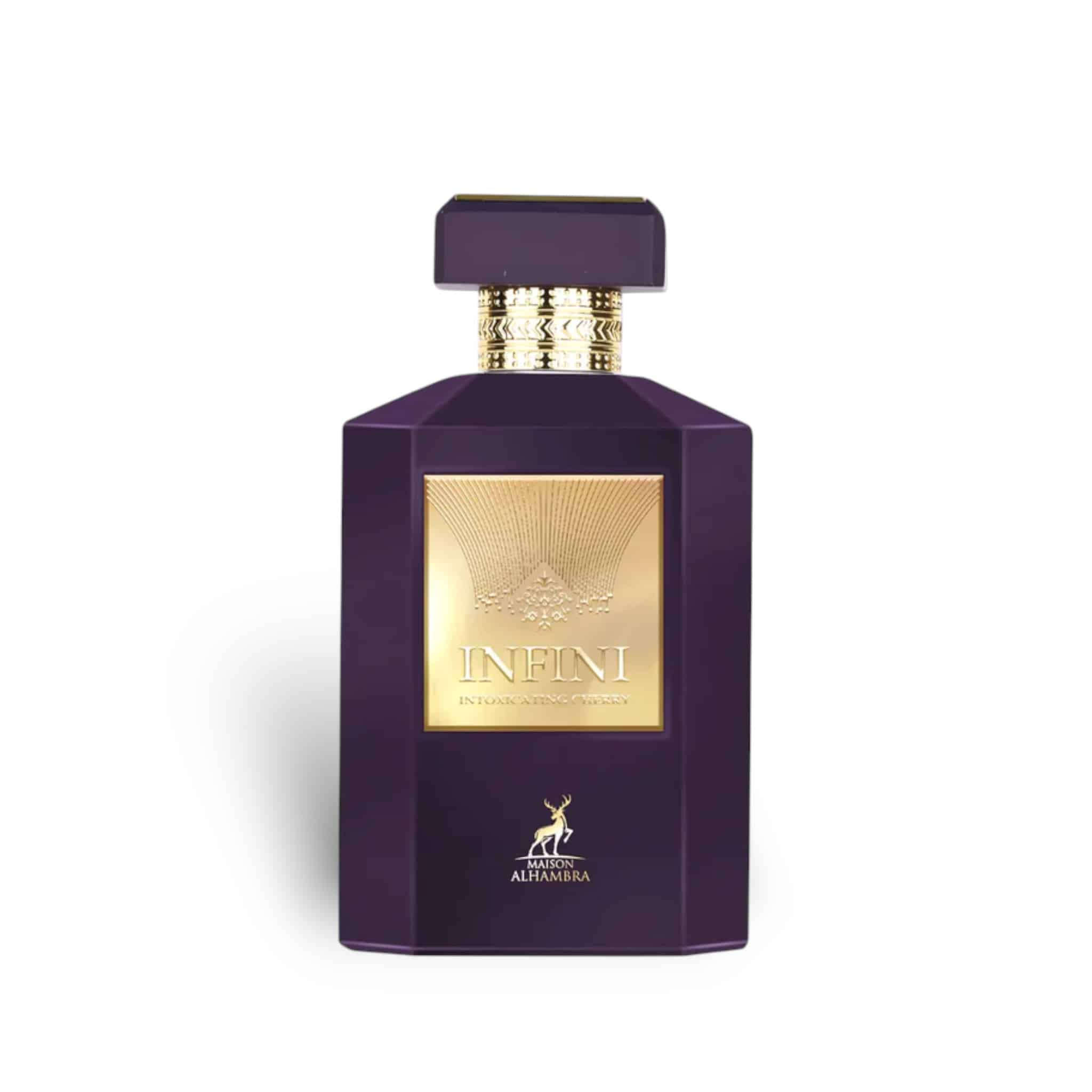 Infini Intoxicating Cherry 100ml Eau de Parfum by Maison Alhambra fragrance packaging front view