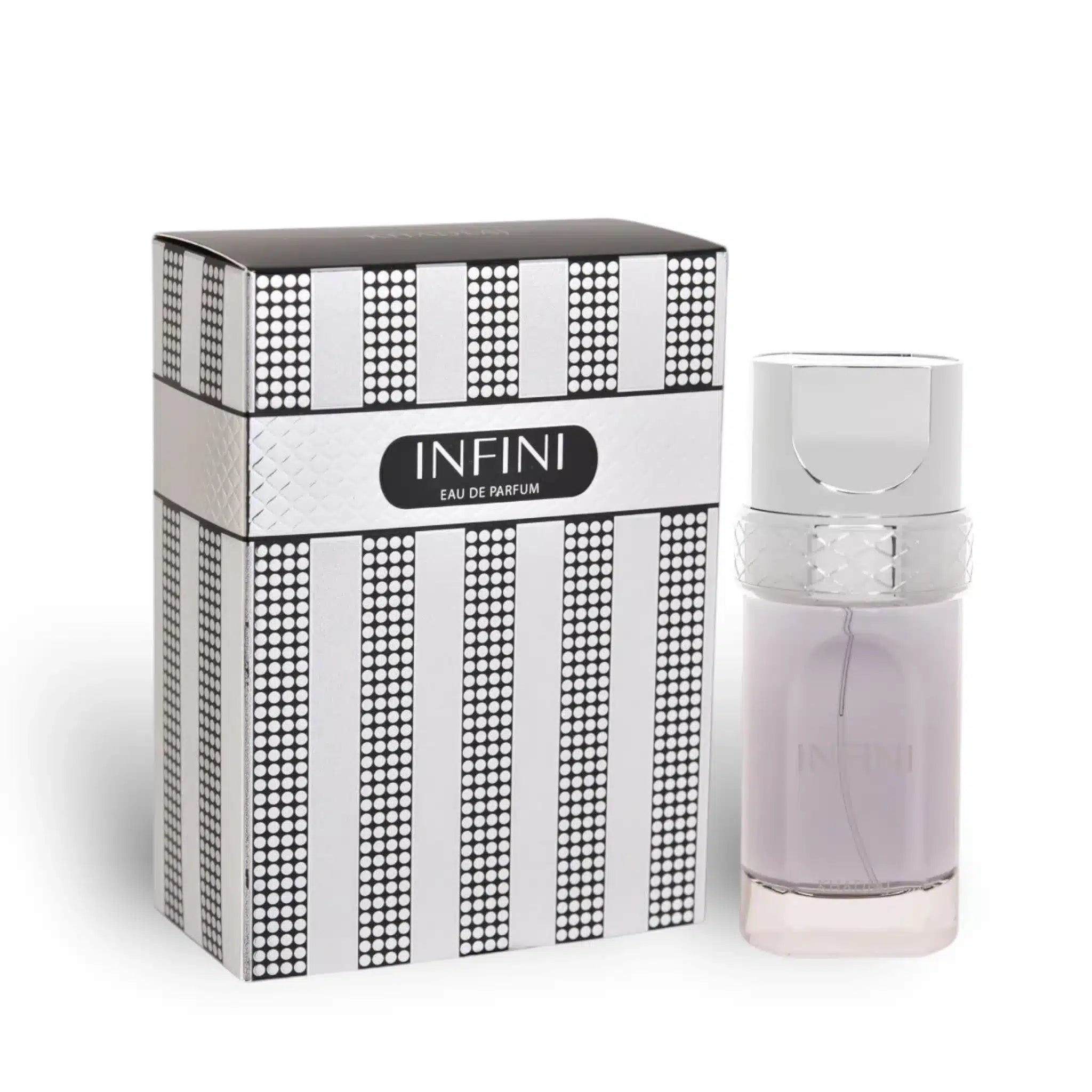 Infini 100ml Eau de Parfum by Khadlaj bottle and box