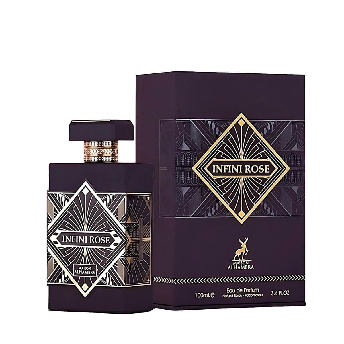 Infini Rose 100ml Eau de Parfum by Maison Alhambra fragrance bottle