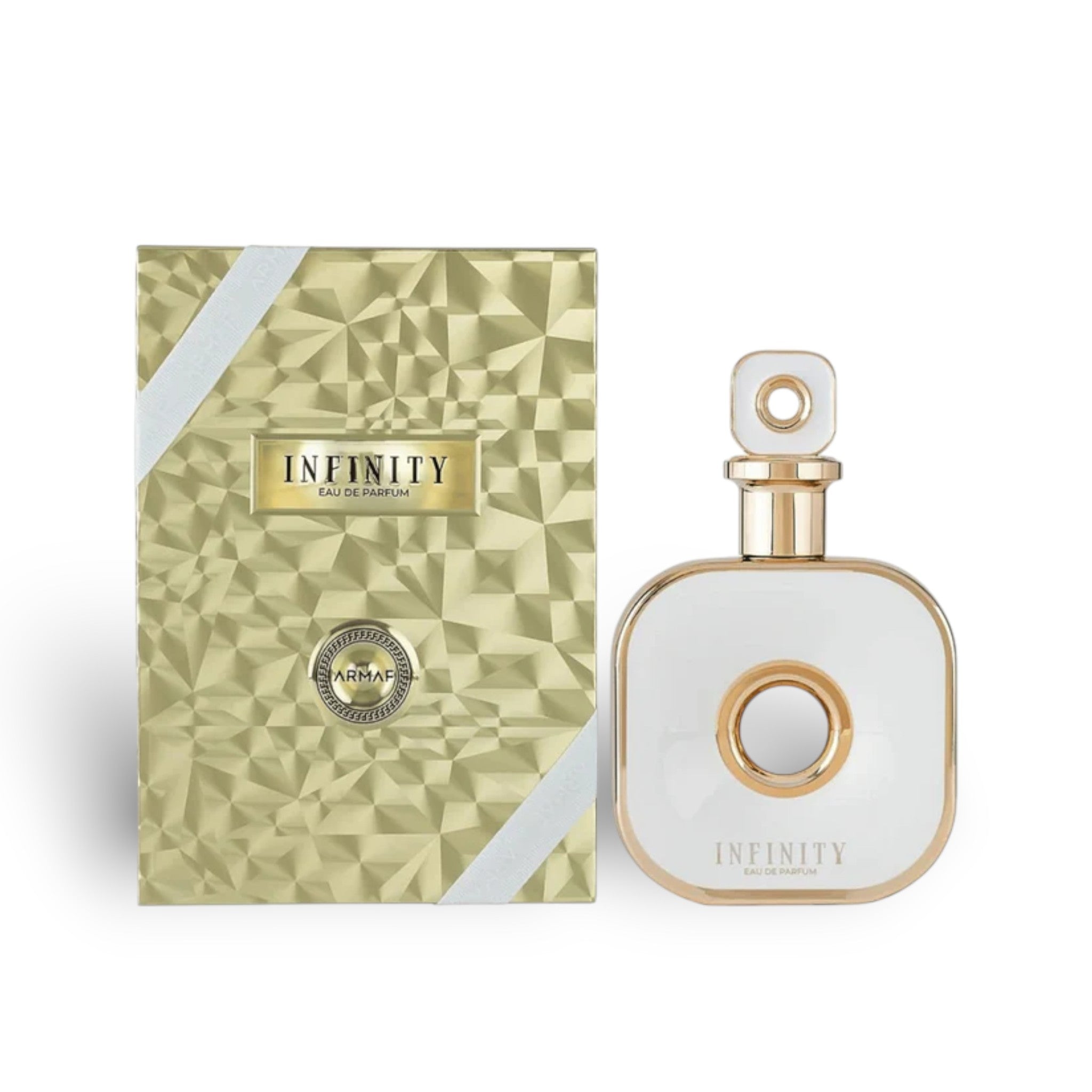 Infinity Gold 105ml Eau de Parfum by Armaf bottle and box