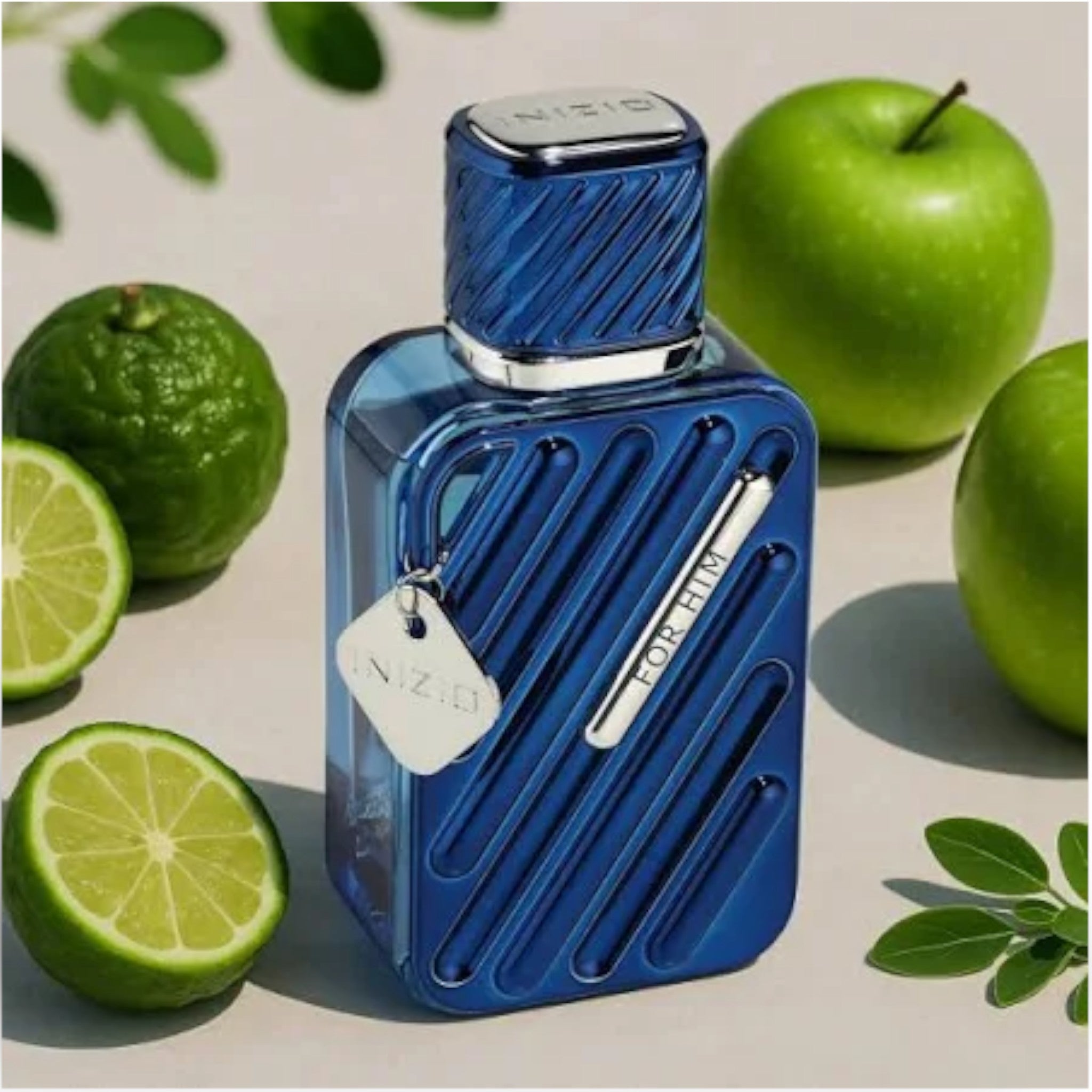 Inizio For Him 100ml Eau de Parfum by Fragrance World perfume bottle close up