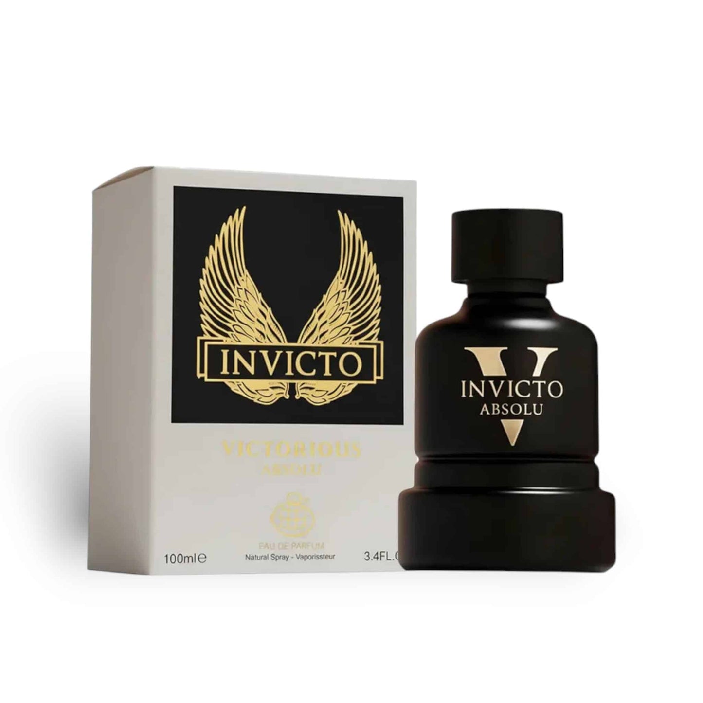Invicto Victorious Absolu 100ml Eau de Parfum by Fragrance World bottle and box