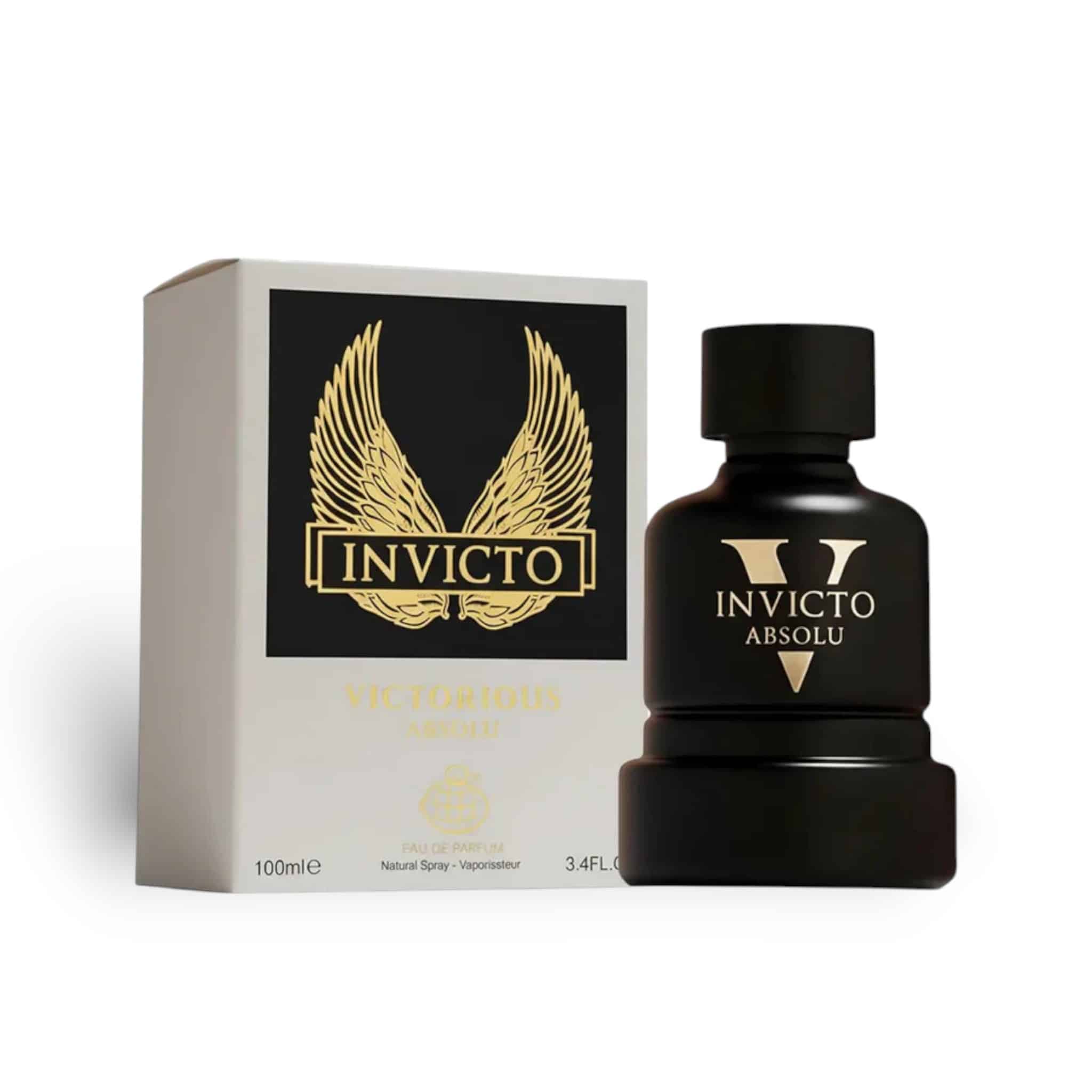 Invicto Victorious Absolu 100ml Eau de Parfum by Fragrance World bottle and box