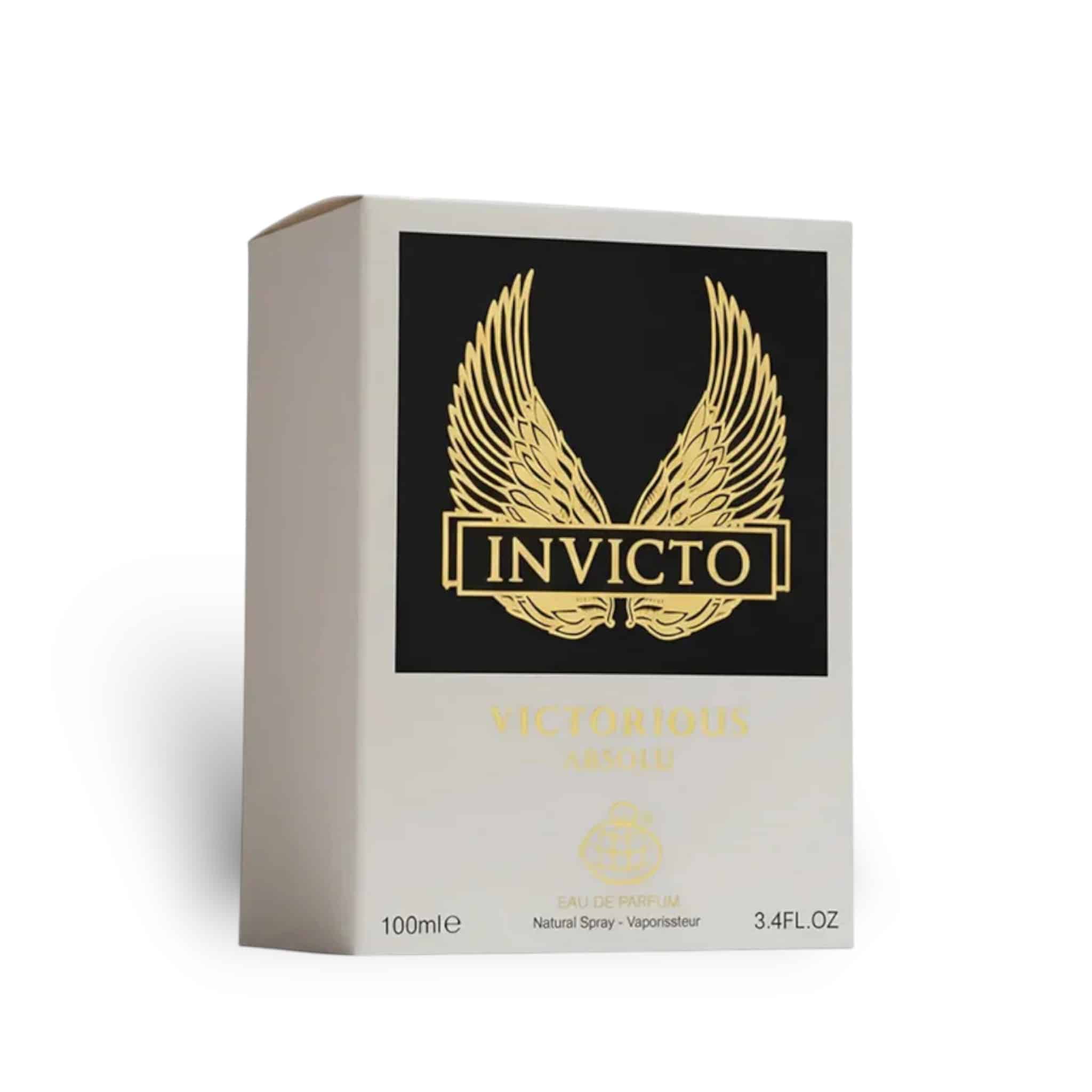 Invicto Victorious Absolu 100ml Eau de Parfum by Fragrance World perfume bottle close up