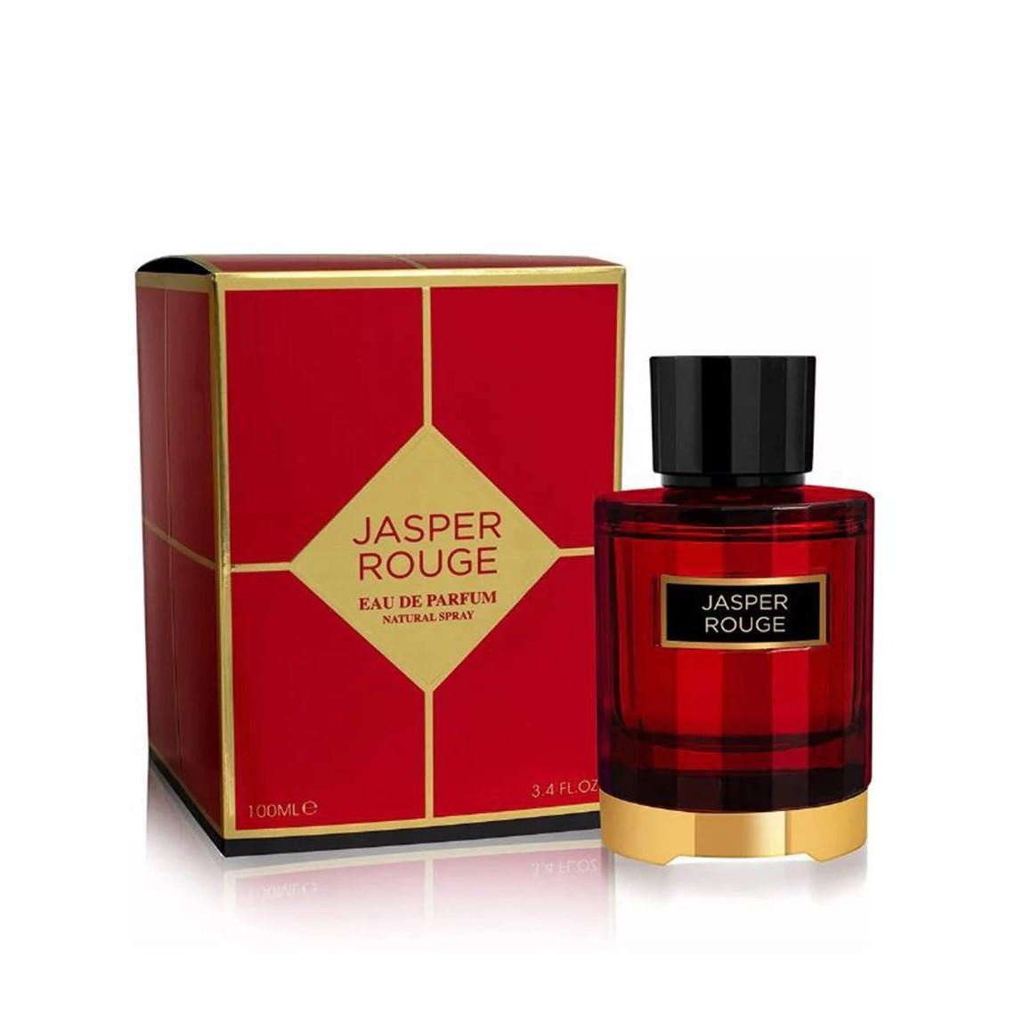 Jasper Rouge 100ml Eau de Parfum by Fragrance World bottle and box
