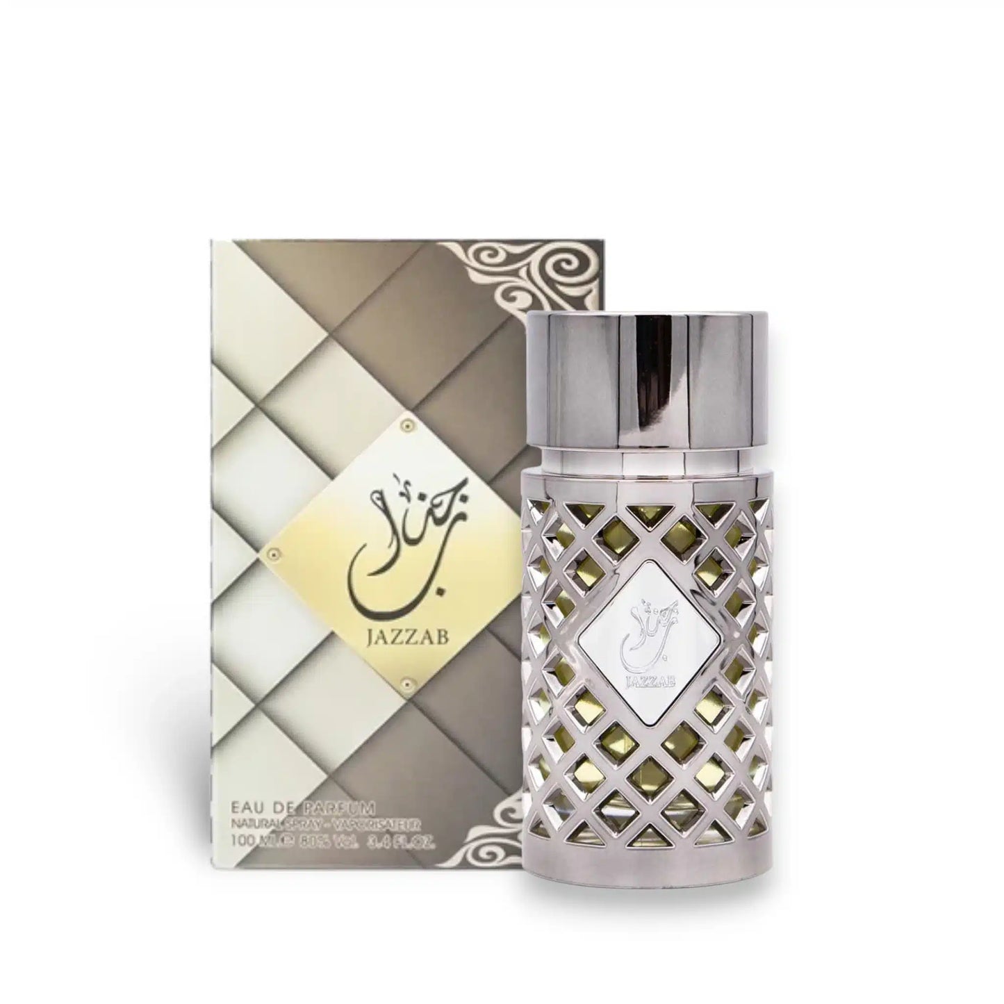 Jazzab Silver 100ml Eau de Parfum by Ard Al Zaafaran bottle and box