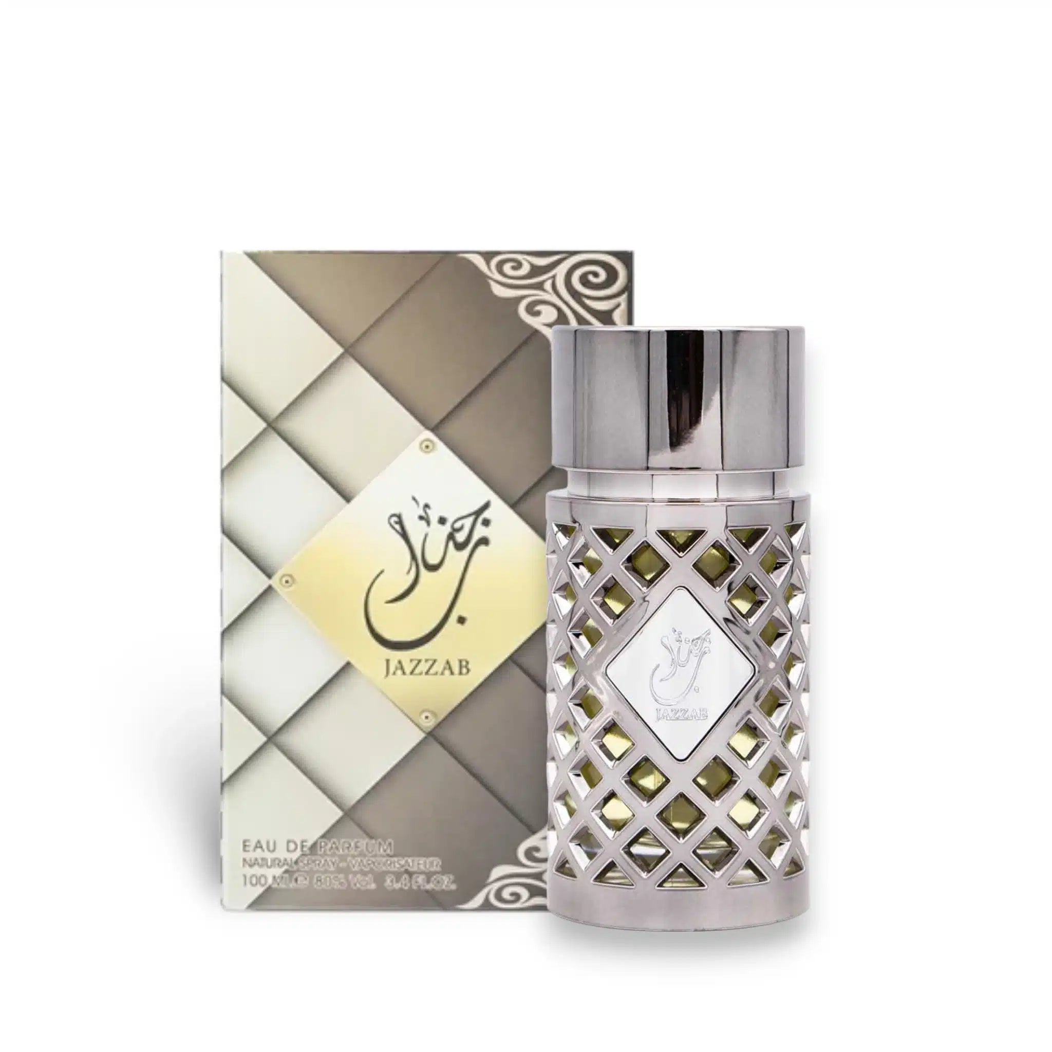 Jazzab Silver 100ml Eau de Parfum by Ard Al Zaafaran bottle and box