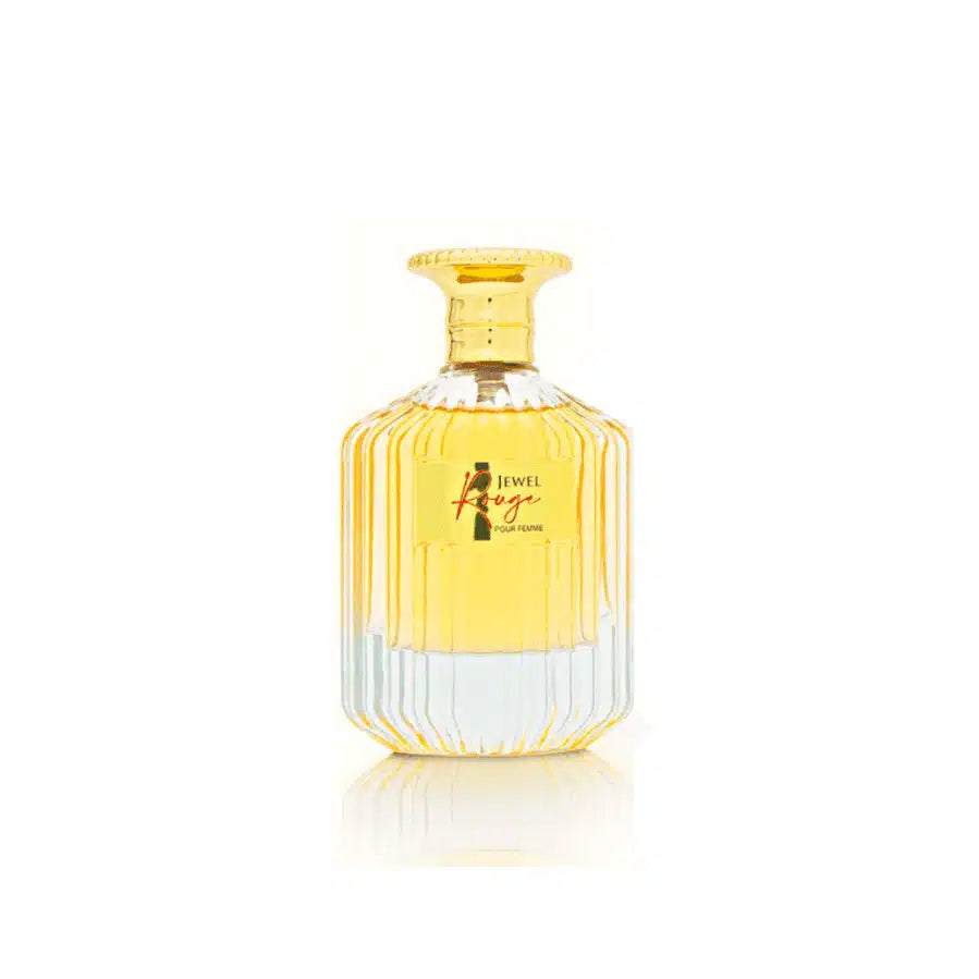 Jewel Rouge Pour Femme 100ml Eau de Parfum by Grandeur Perfumes fragrance packaging front view