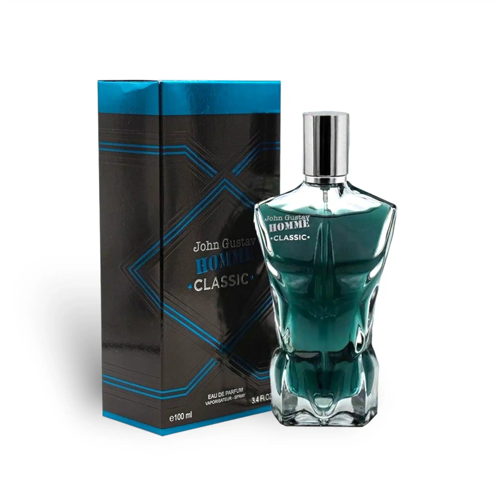 John Gustav Homme Classic 100ml Eau de Parfum by Fragrance World bottle and box