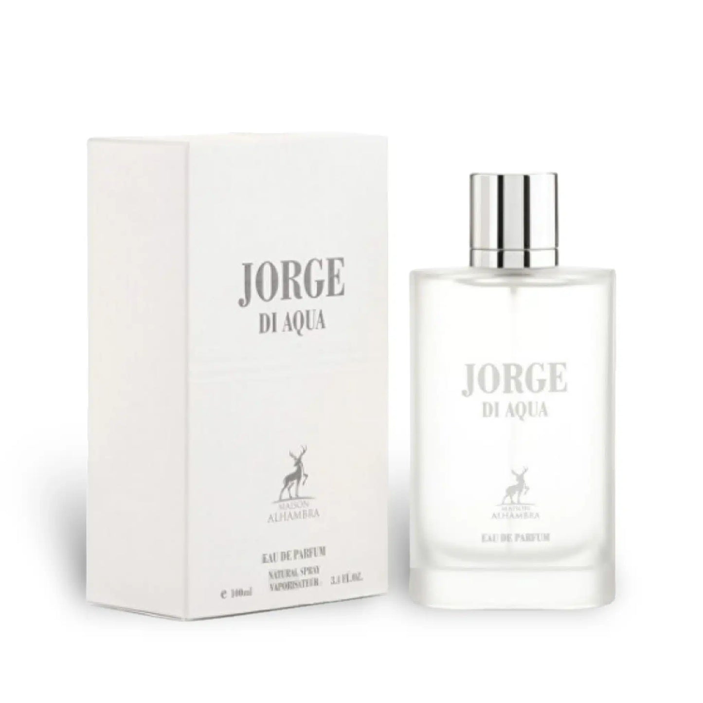 Jorge Di Aqua 100ml Eau de Parfum by Maison Alhambra bottle and box