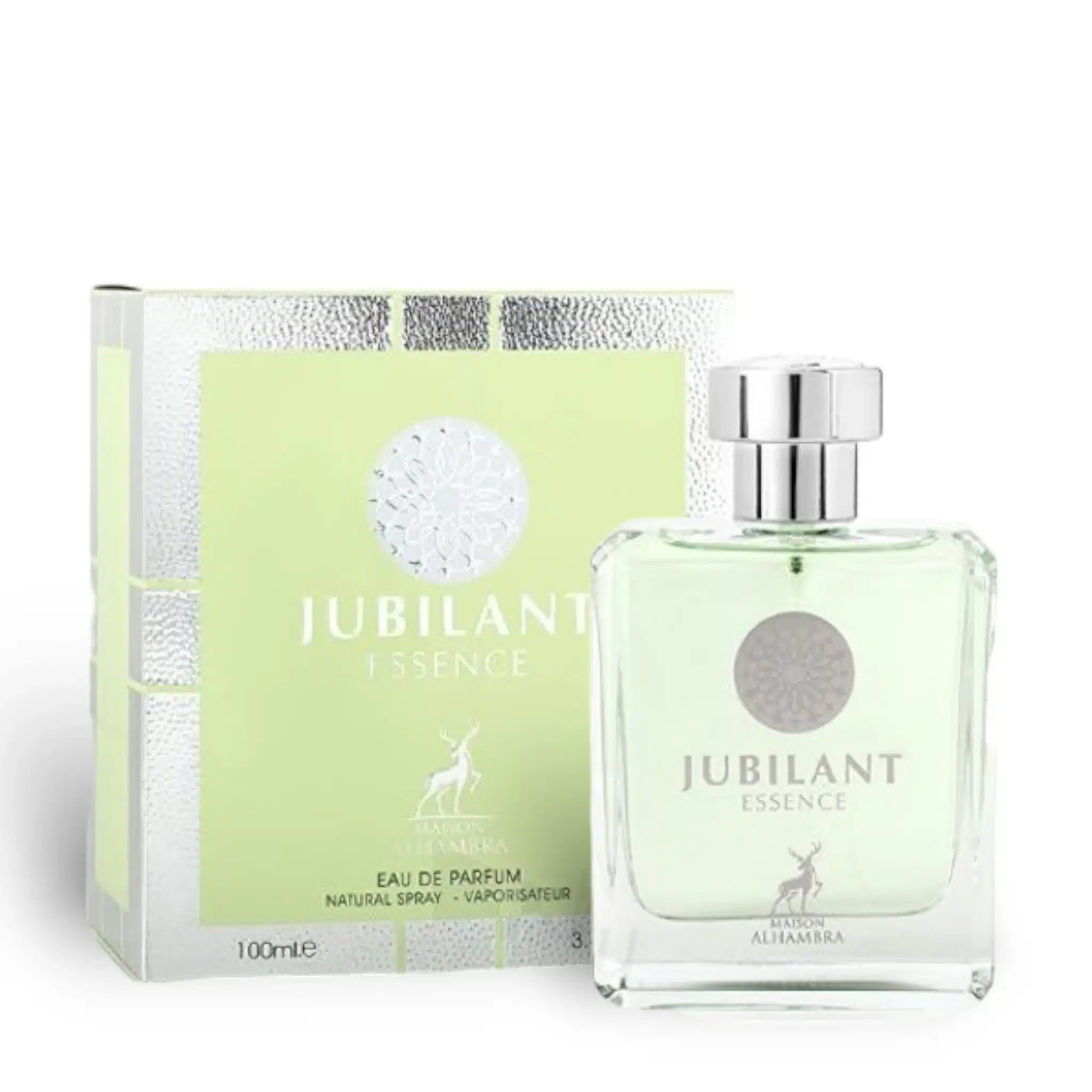 Jubilant Essence 100ml Eau de Parfum by Maison Alhambra perfume bottle close up