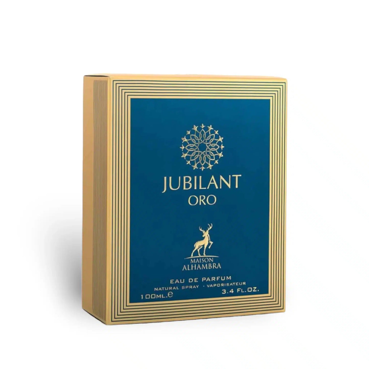 Jubilant Oro 100ml Eau de Parfum by Maison Alhambra perfume bottle close up