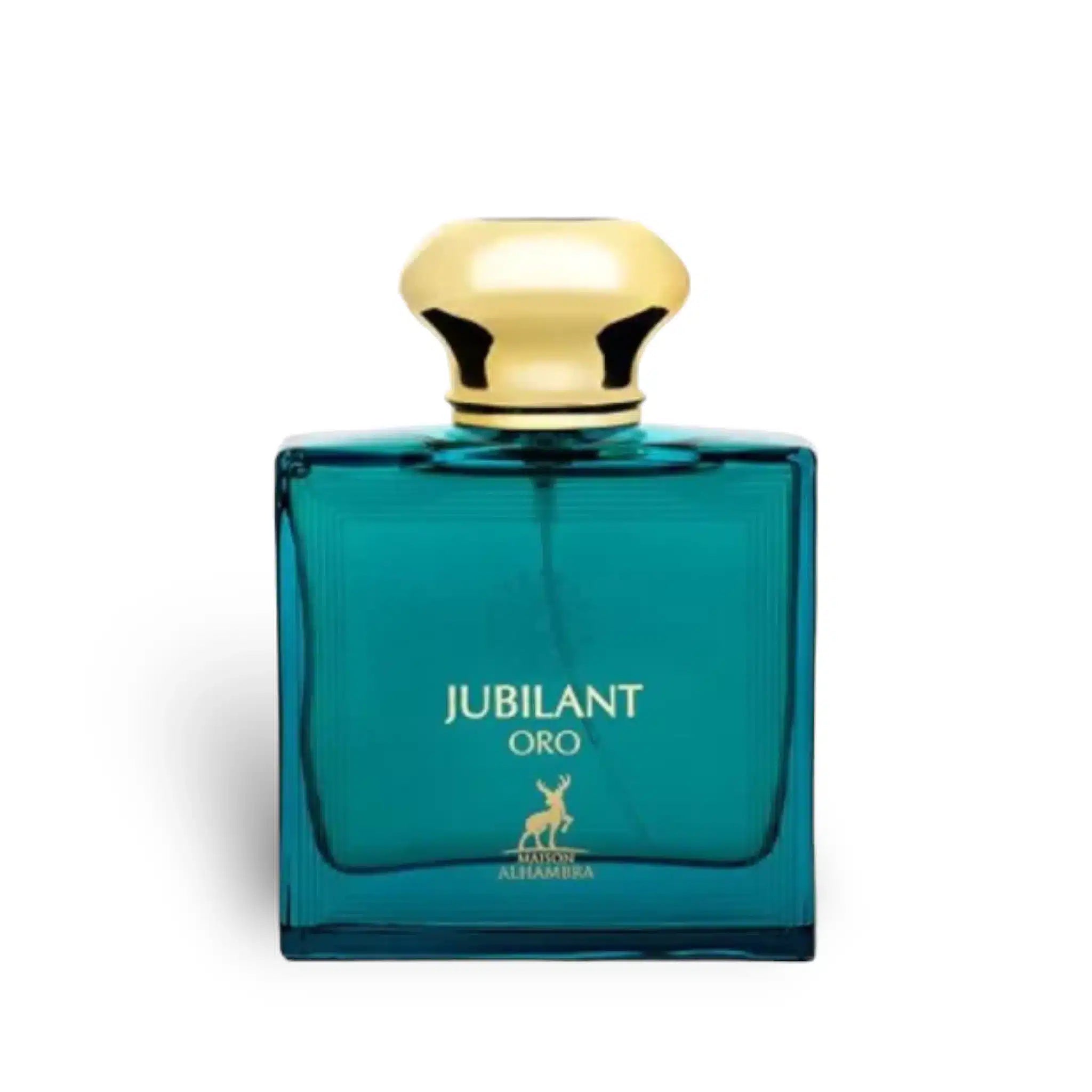 Jubilant Oro 100ml Eau de Parfum by Maison Alhambra fragrance packaging front view