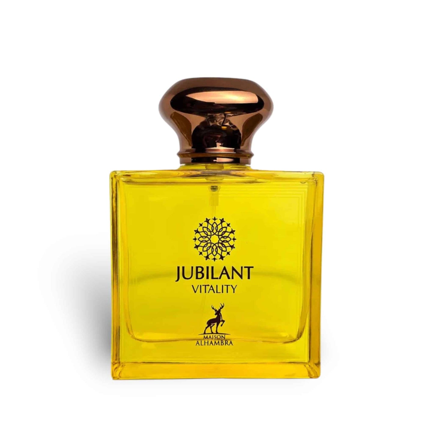 Jubilant Vitality 100ml Eau de Parfum by Maison Alhambra fragrance packaging front view