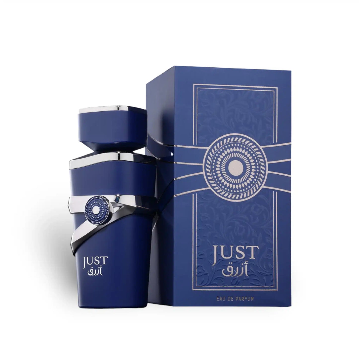 Just Azraq 100ml Eau de Parfum by Fragrance World bottle and box