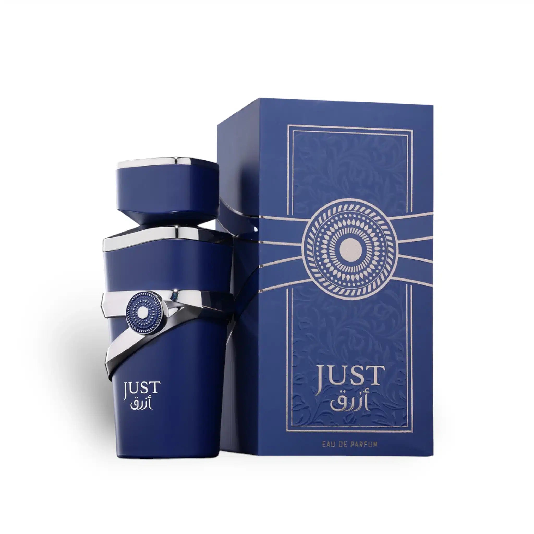 Just Azraq 100ml Eau de Parfum by Fragrance World bottle and box