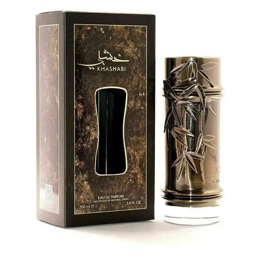 Khashabi 100ml Eau de Parfum by Lattafa bottle and box
