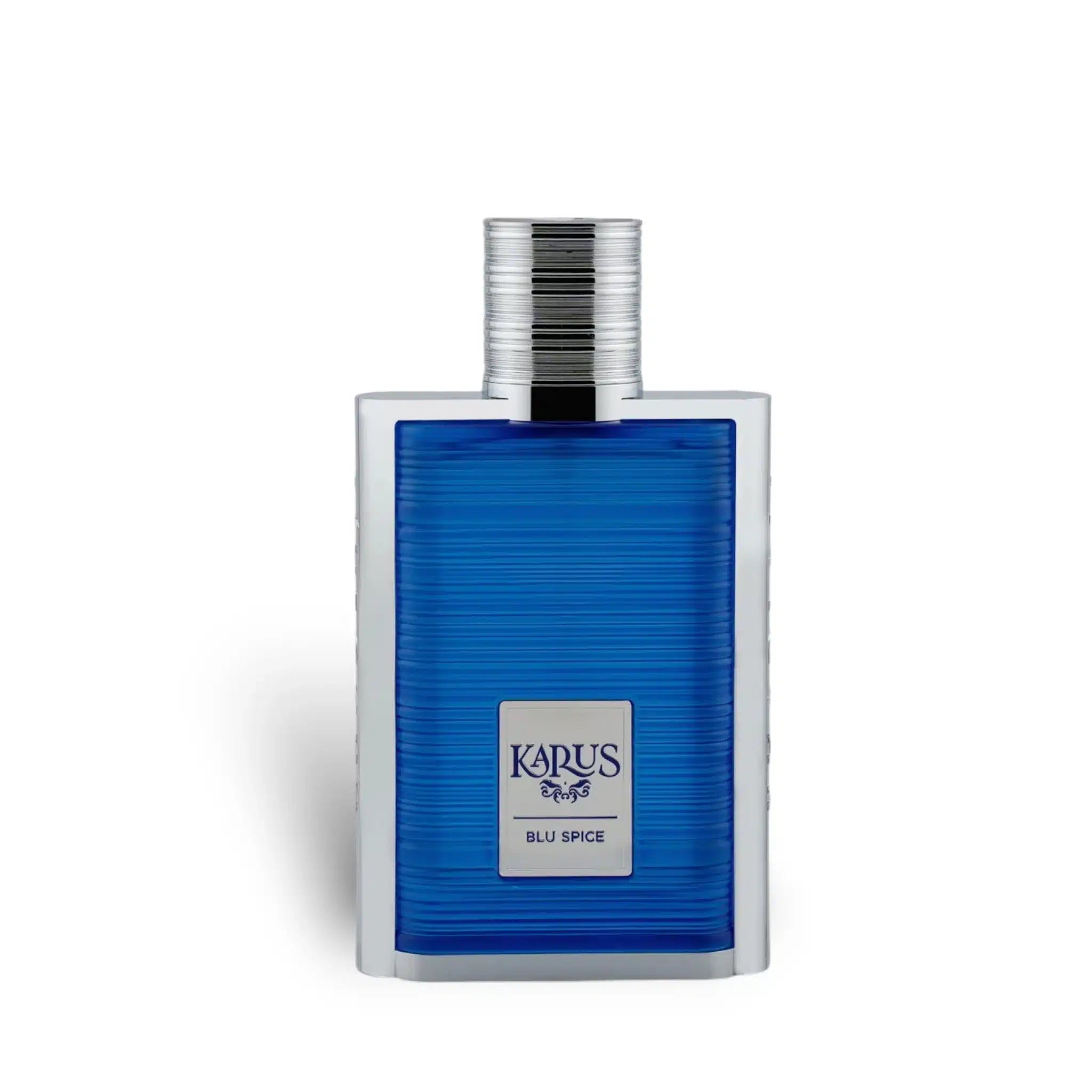 Karus Blu Spice 100ml Eau de Parfum by Khadlaj perfume bottle close up
