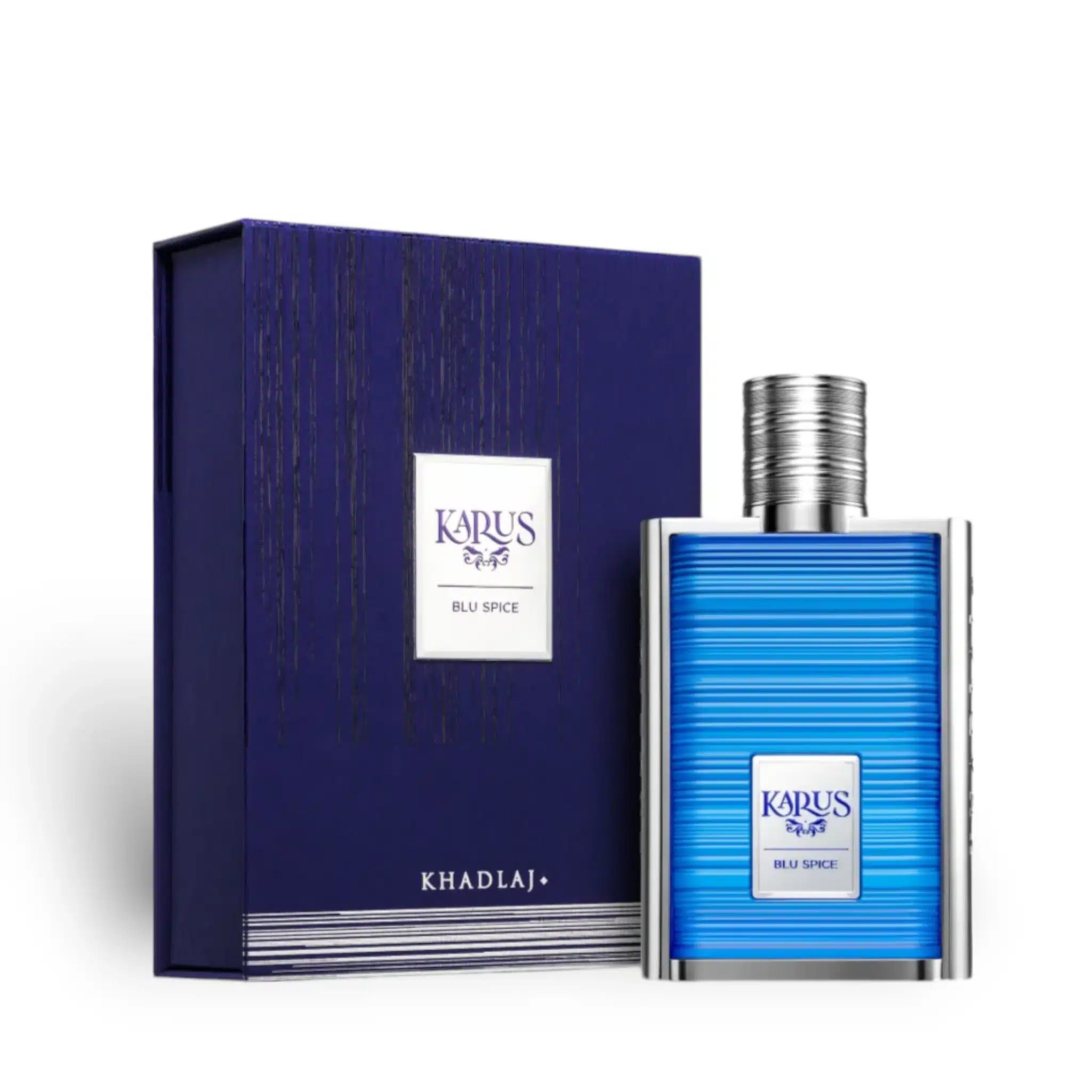 Karus Blu Spice 100ml Eau de Parfum by Khadlaj bottle and box